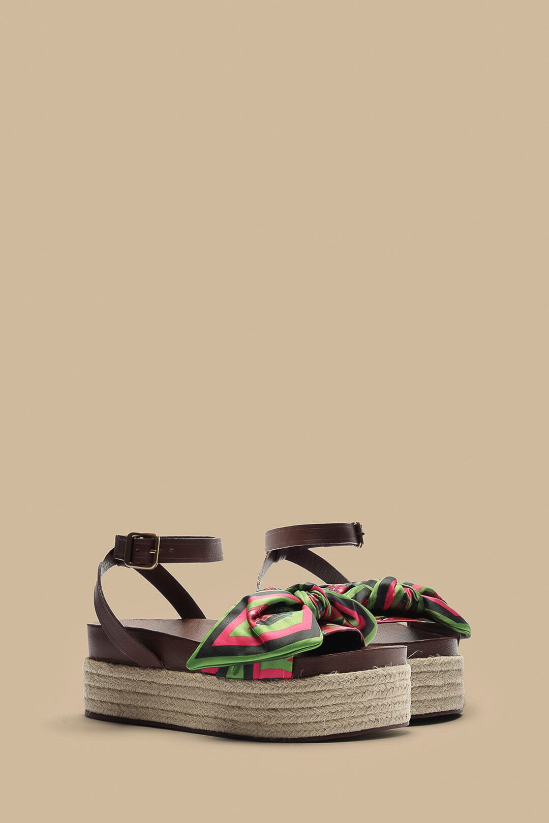 Marsala Scarf Espadrille Flatform Sandal