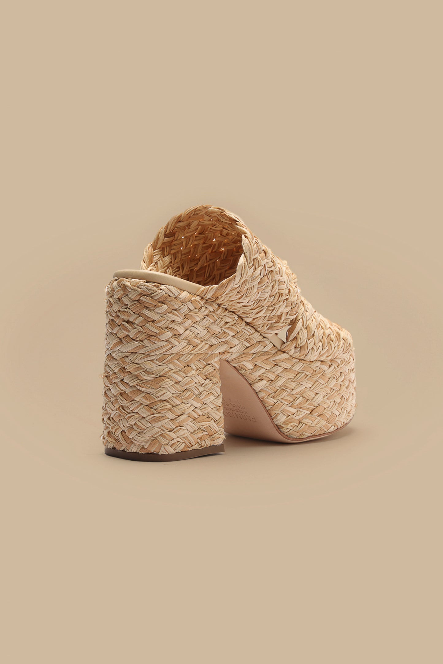 Natural Braided Raffia Platform Sandal