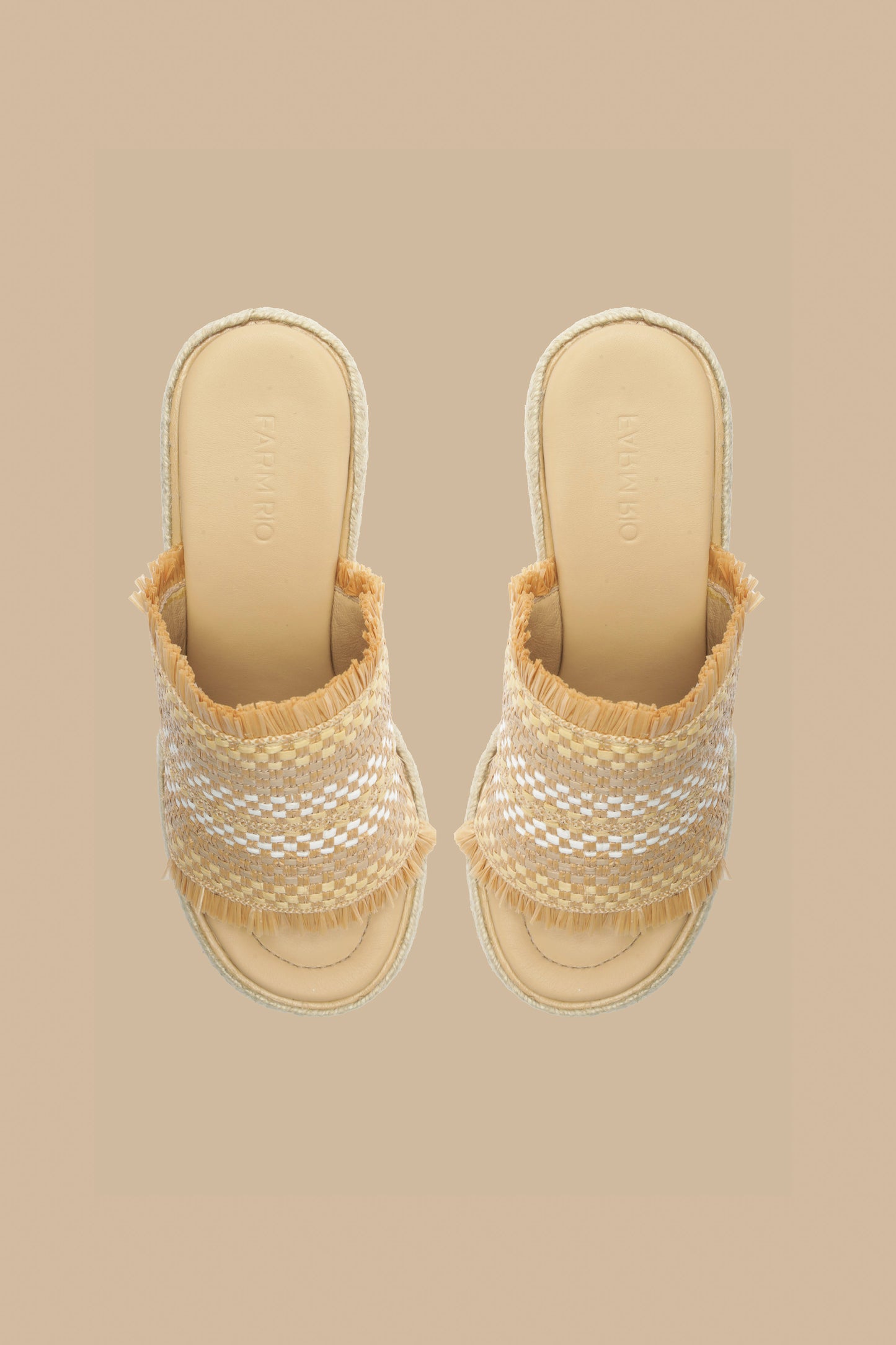 Natural Weaved Raffia Platform Sandal