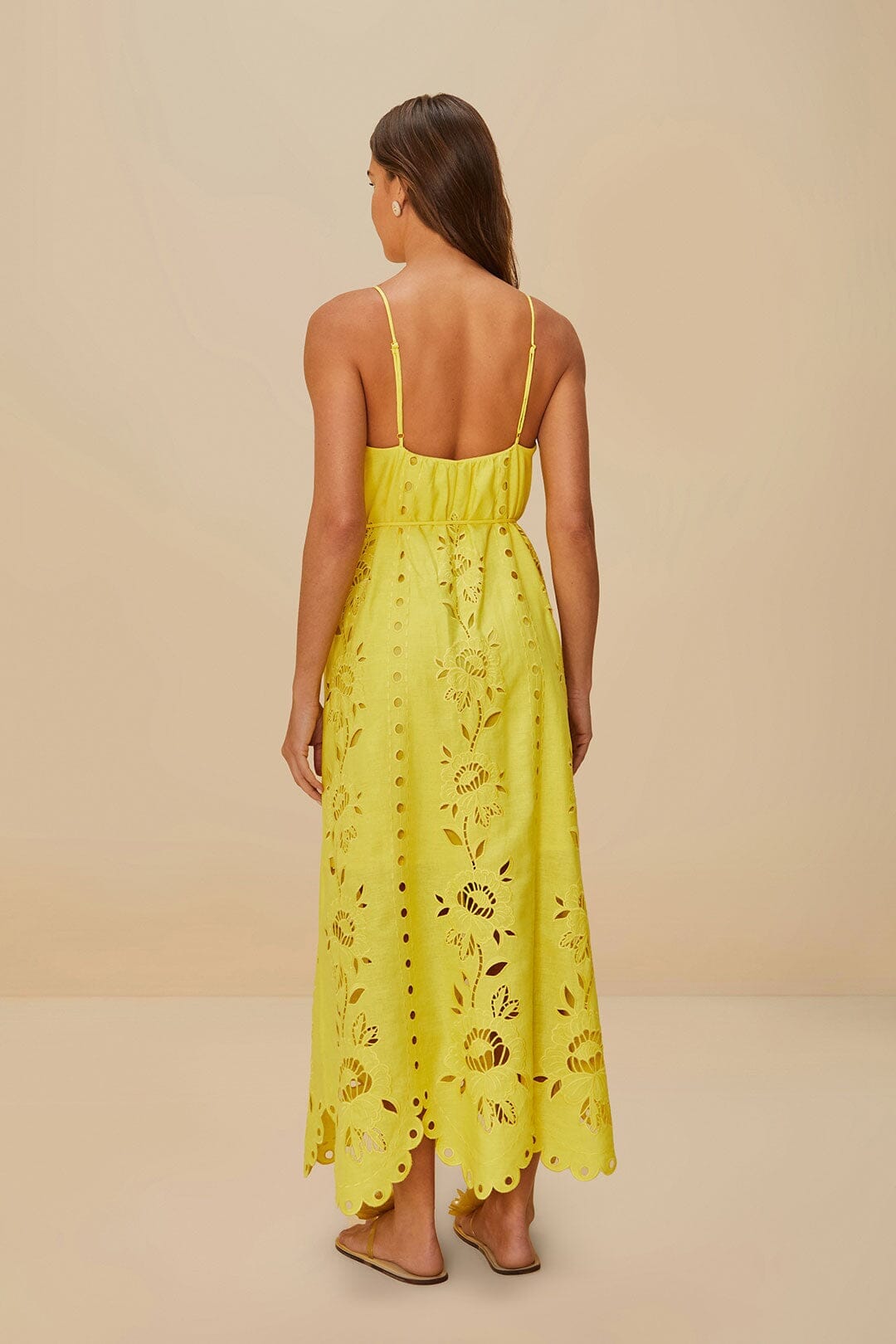 Yellow Richelieu Sleeveless LENZING™ ECOVERO™ Euroflax™ Maxi Dress