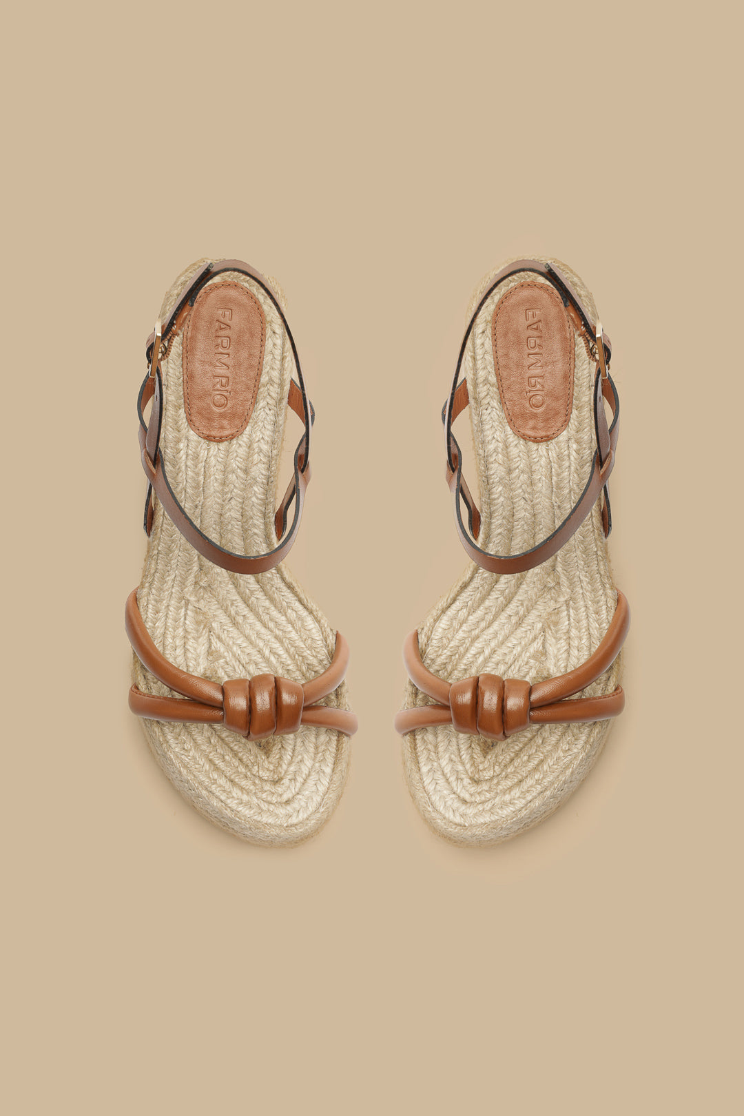 Camel Knot Wedge Sandal