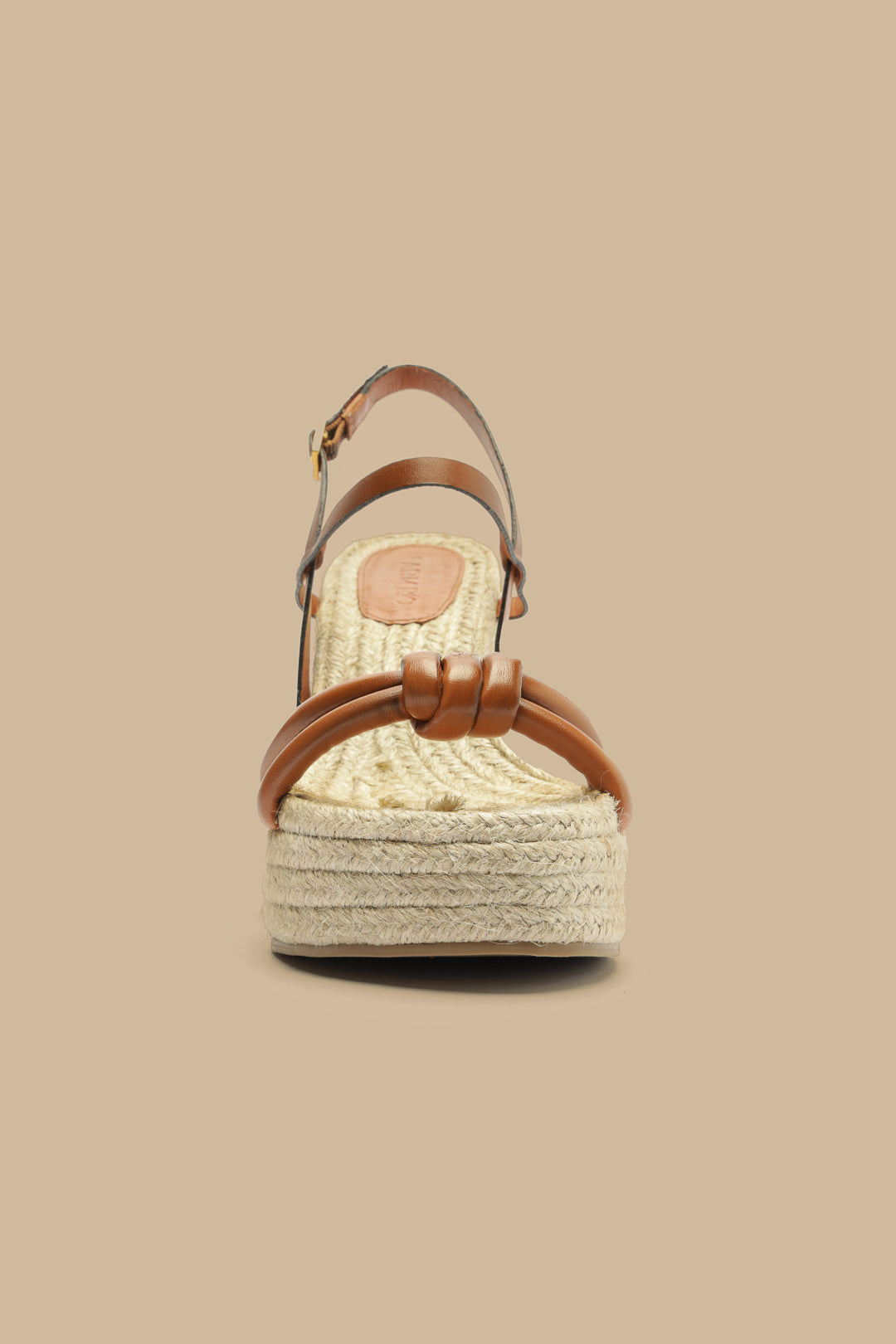 Camel Knot Wedge Sandal