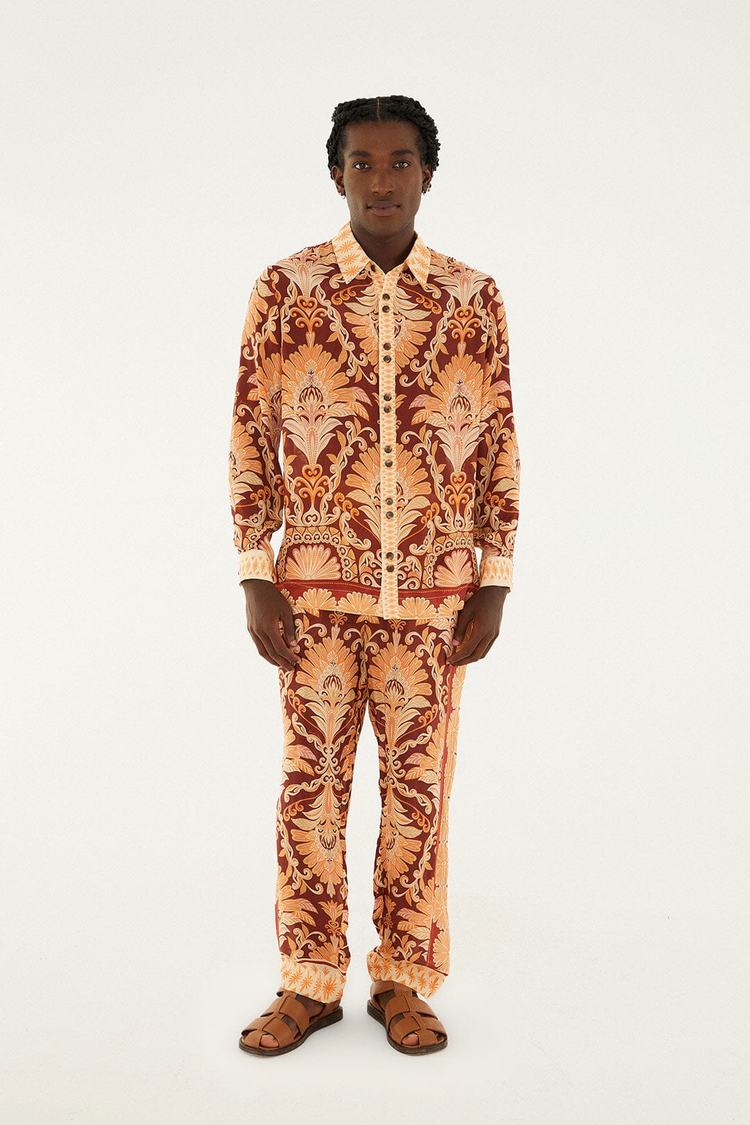 Red Wonderful Tapestry Pants