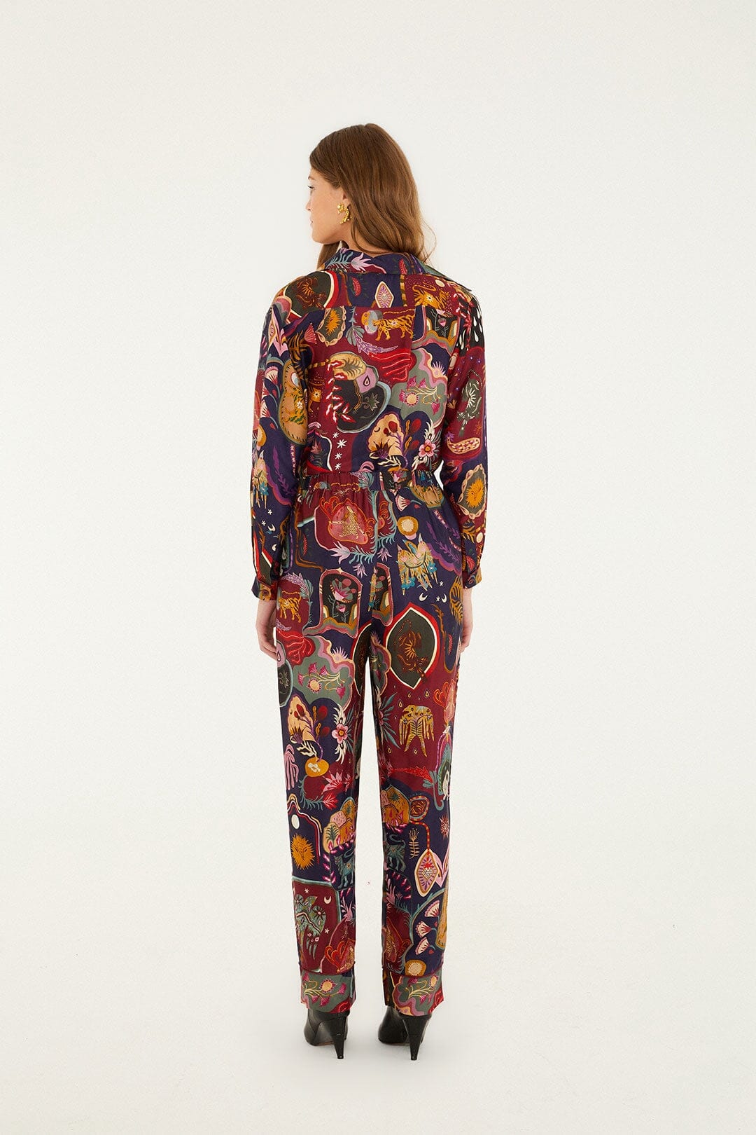 Multicolor Artsy Surreal Land Lenzing™ Ecovero™ Viscose Pants