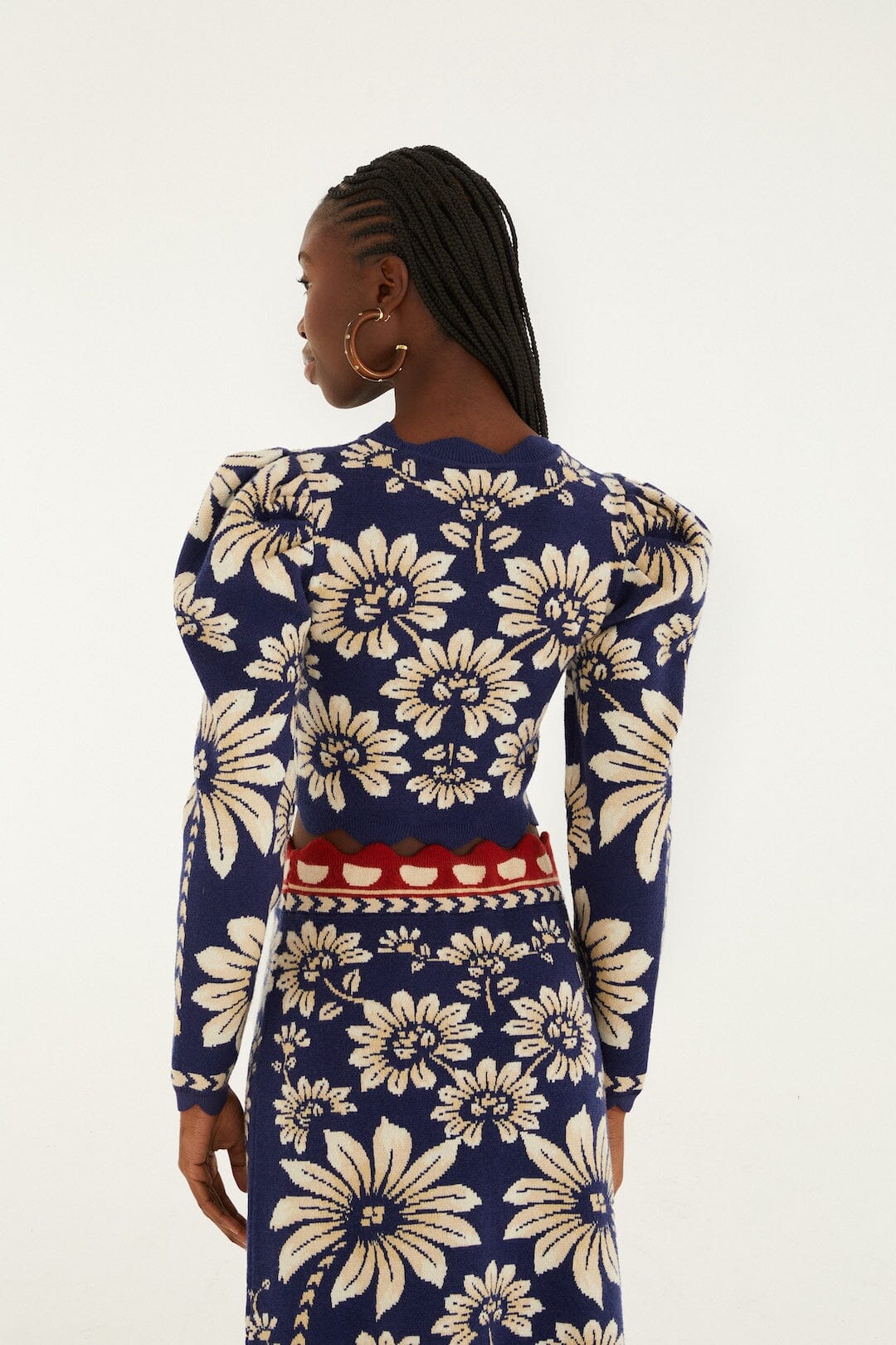 Blue Luna Puff Sleeve Knit Top