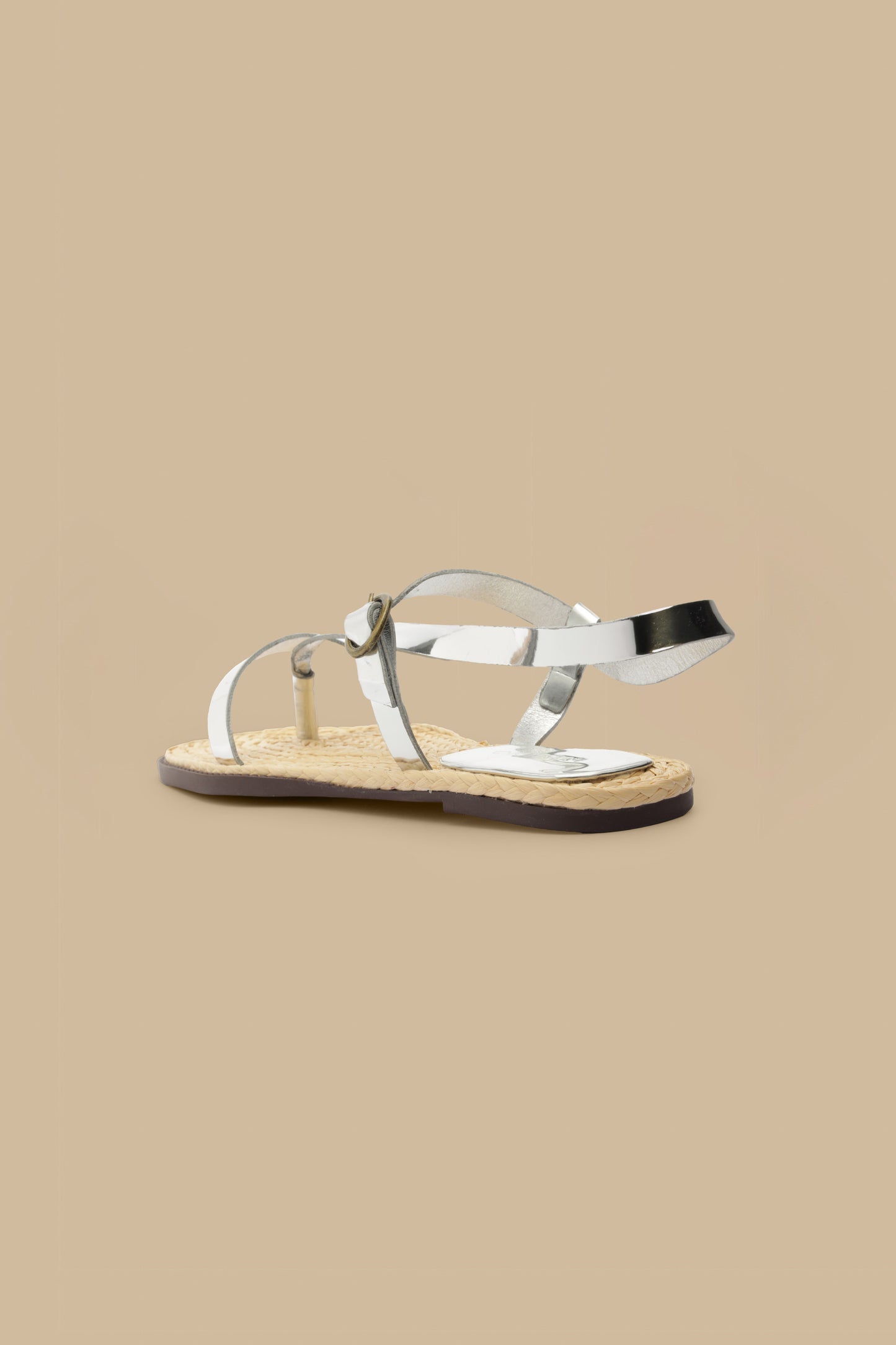 Silver Cross Strap Sandal