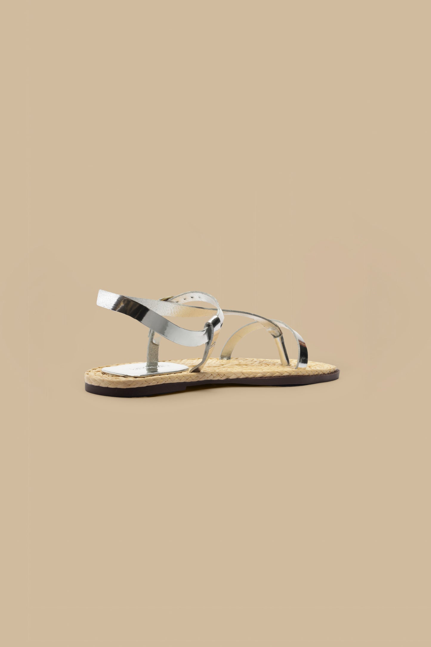 Silver Cross Strap Sandal