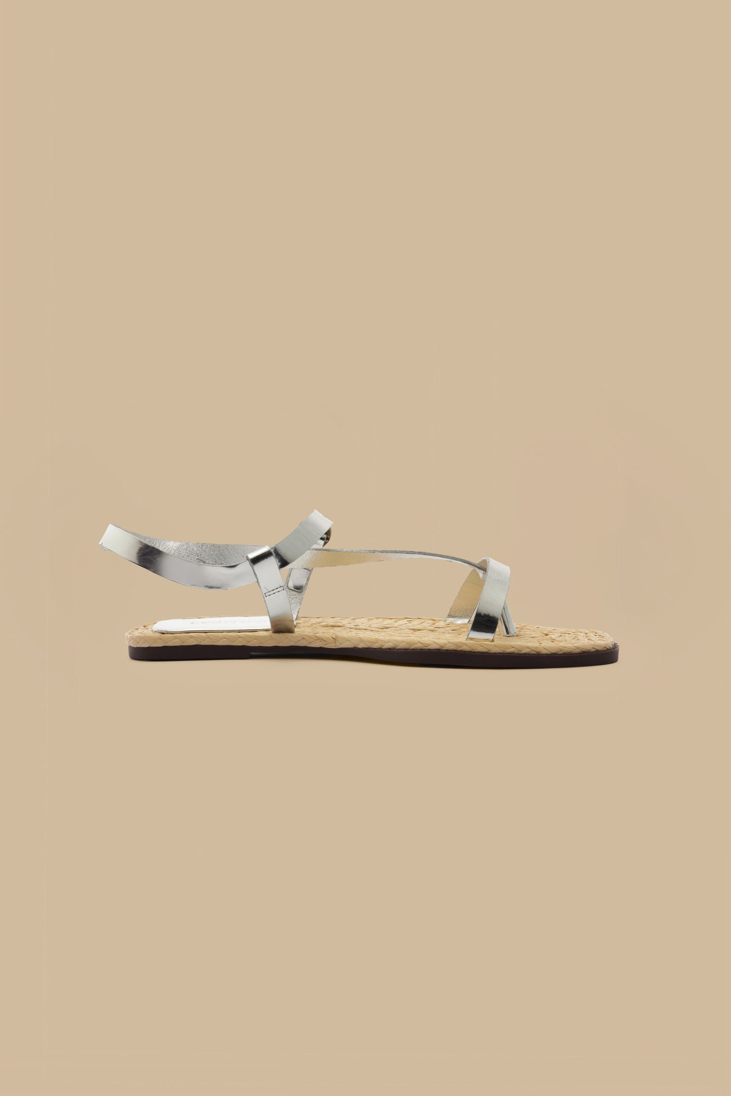 Silver Cross Strap Sandal