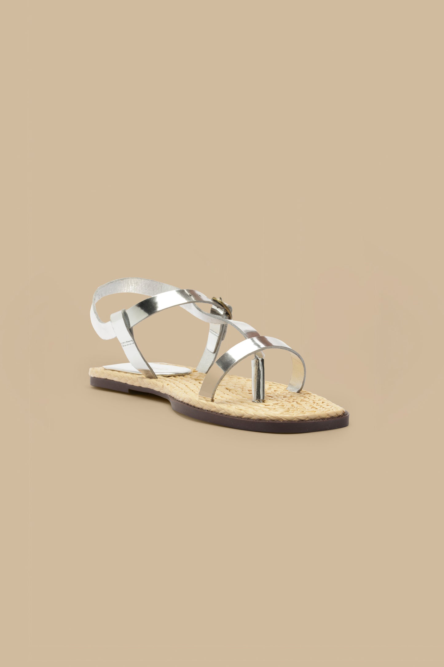 Silver Cross Strap Sandal