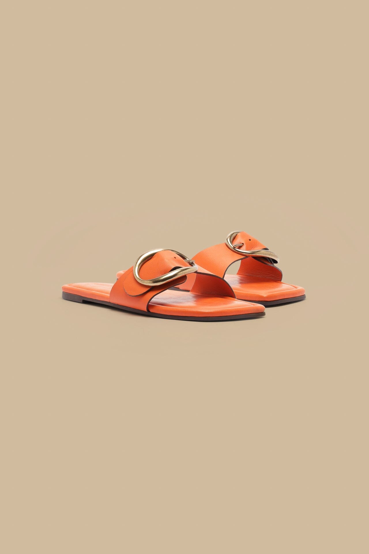 Citrus Organic Buckle Flat Sandal