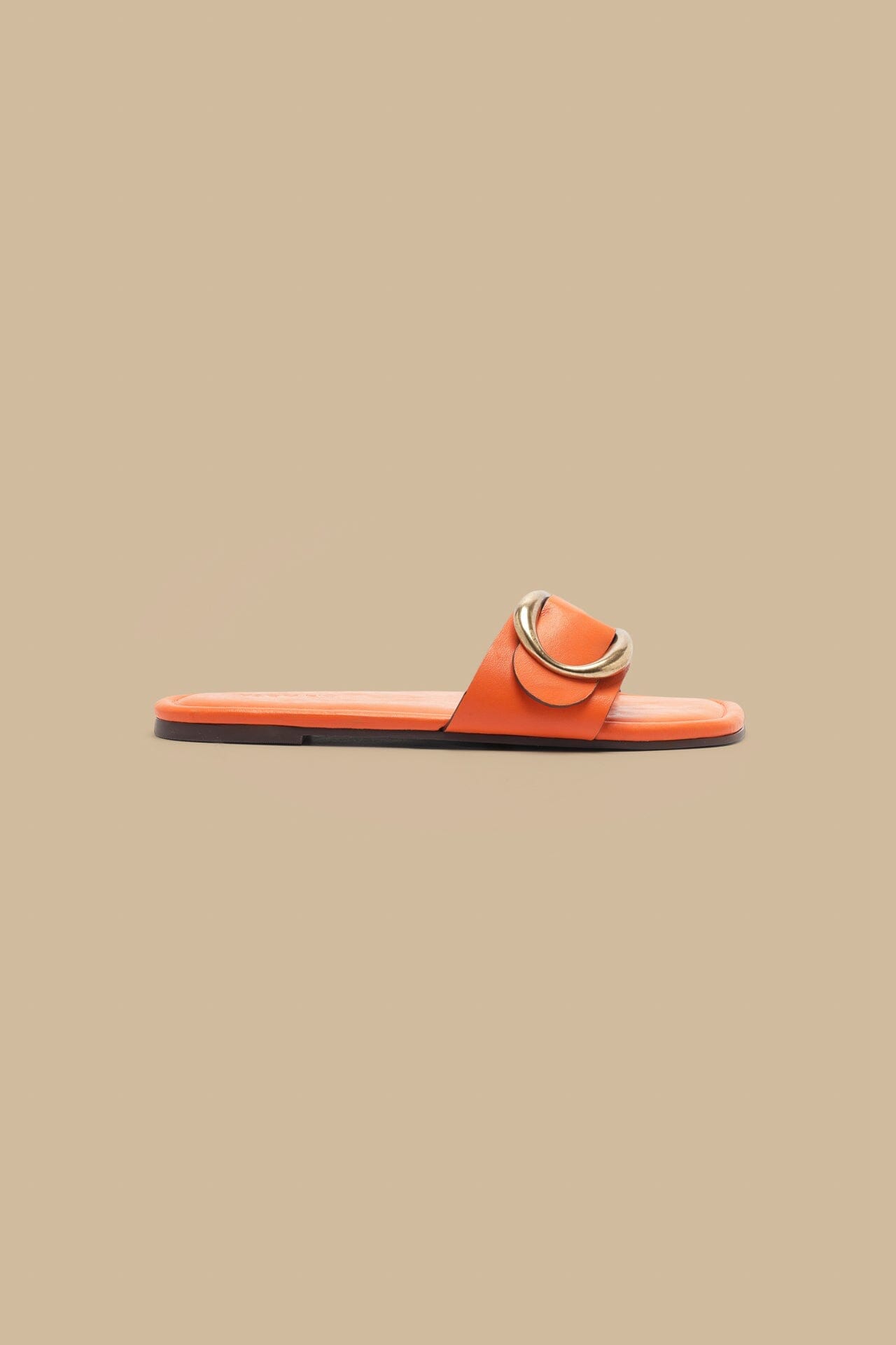 Citrus Organic Buckle Flat Sandal