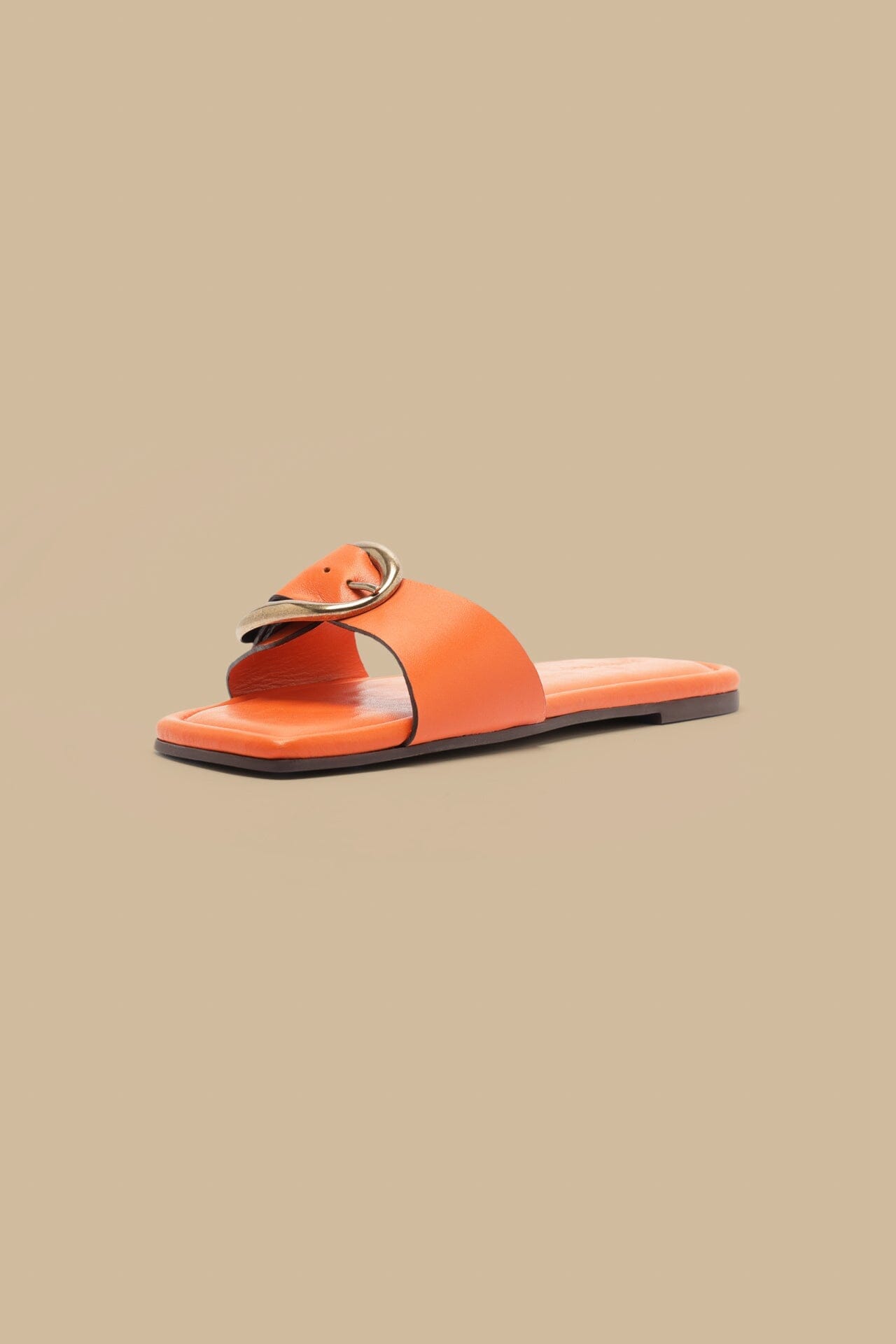 Citrus Organic Buckle Flat Sandal