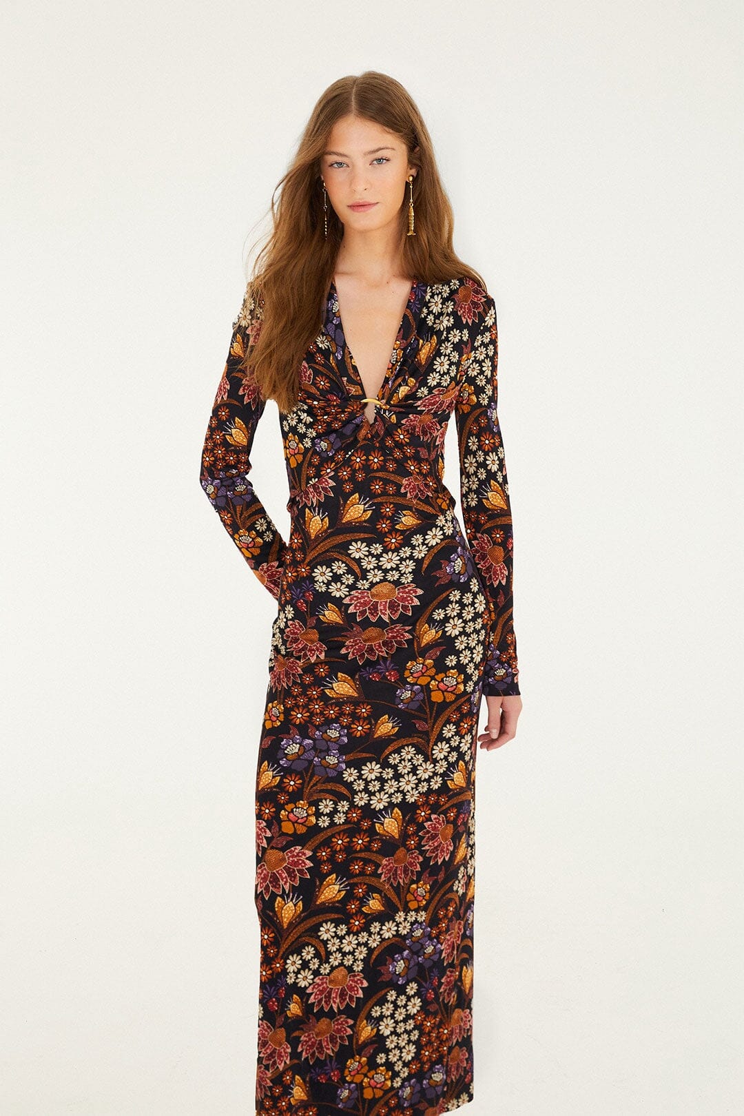 Black Lili Long Sleeve Maxi Dress