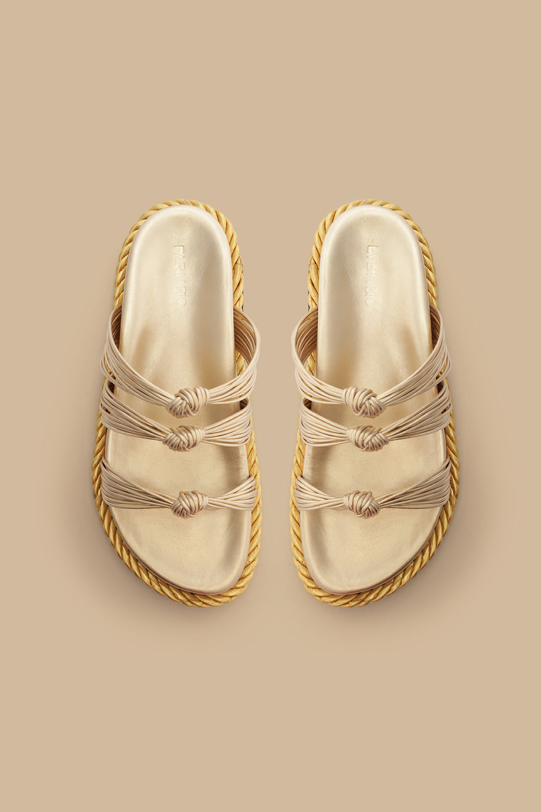 Gold Knot Slide Sandal