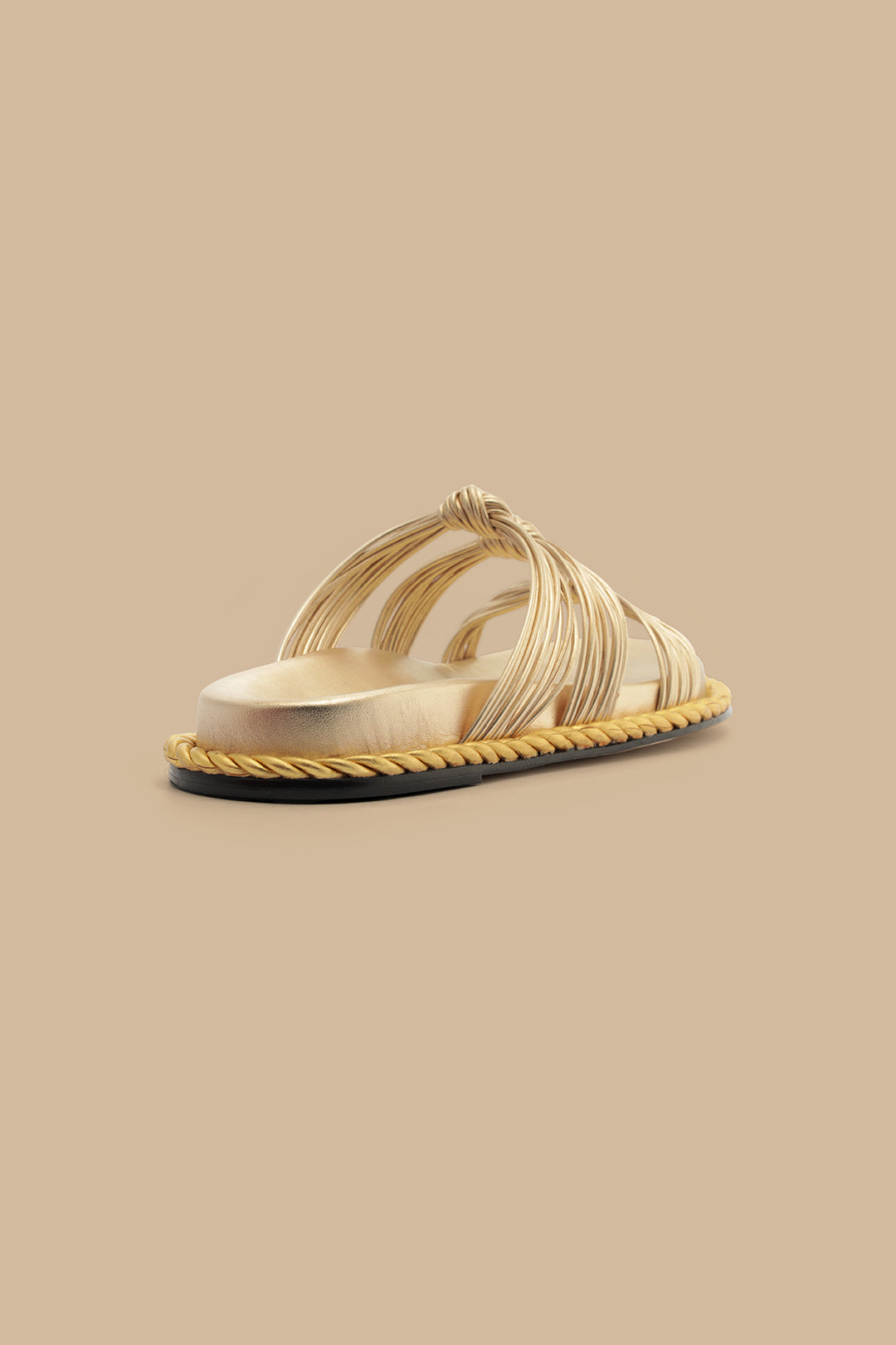 Gold Knot Slide Sandal