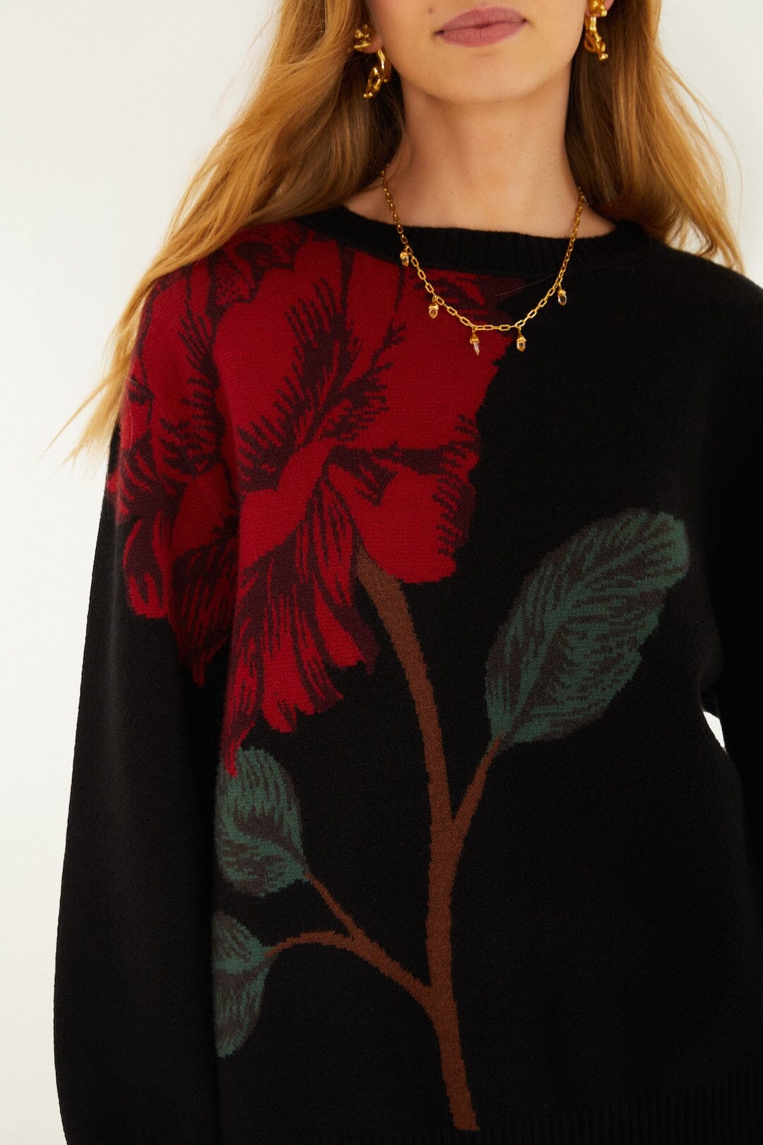 Black Rosalia Knit Sweater