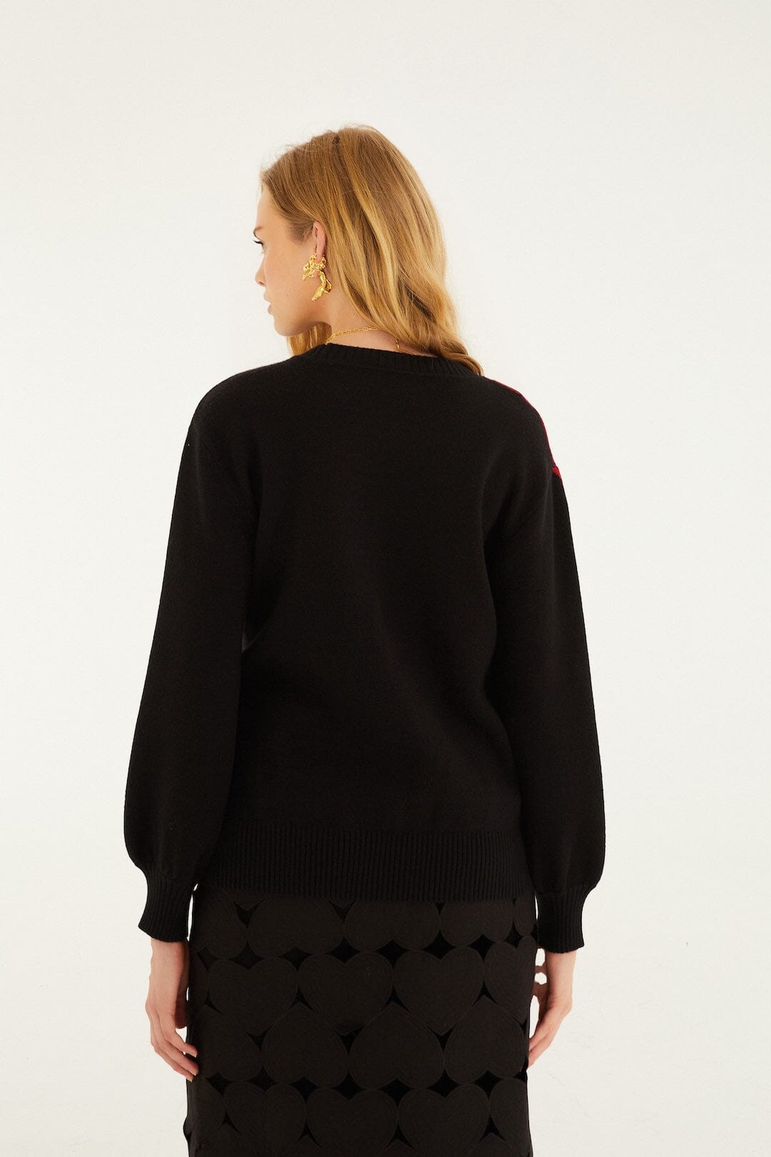 Black Rosalia Knit Sweater