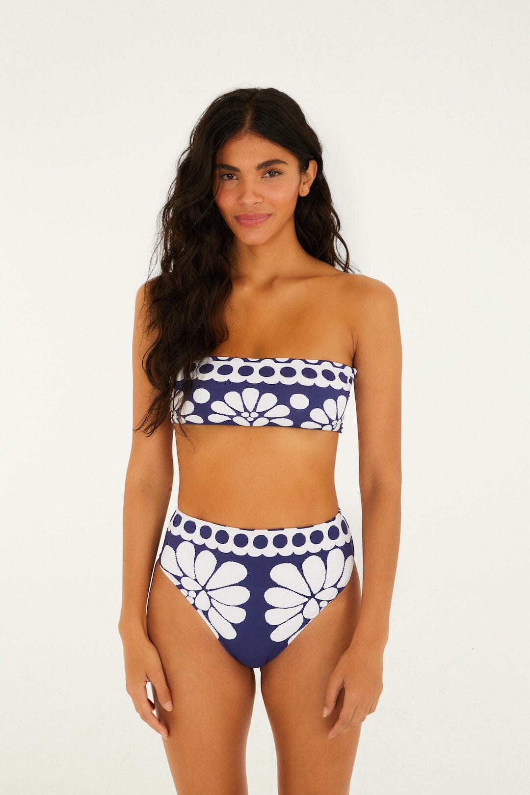 Blue Palermo Strapless Bikini Top