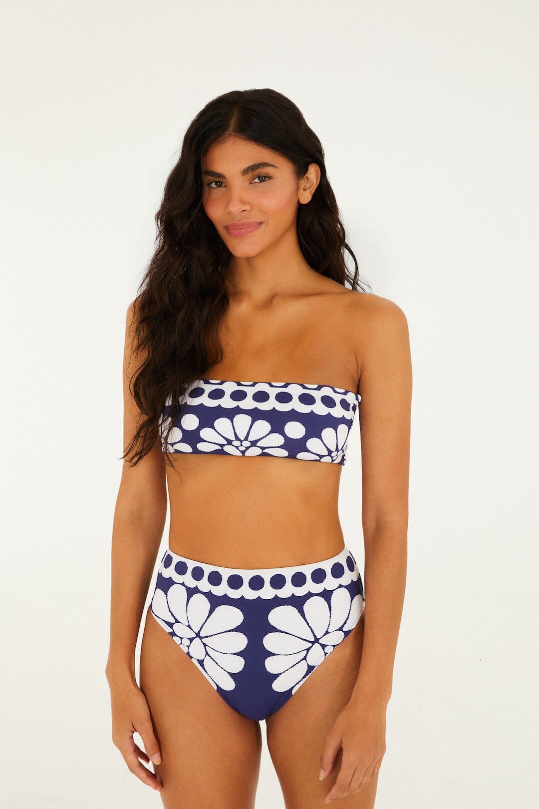 Blue Palermo High Waist Bikini Bottom