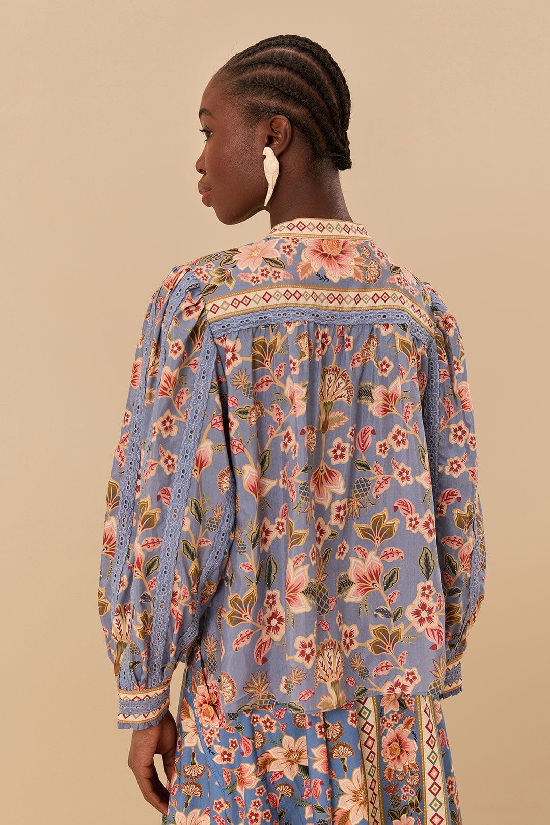 Blue Superbloom Tapestry Blouse