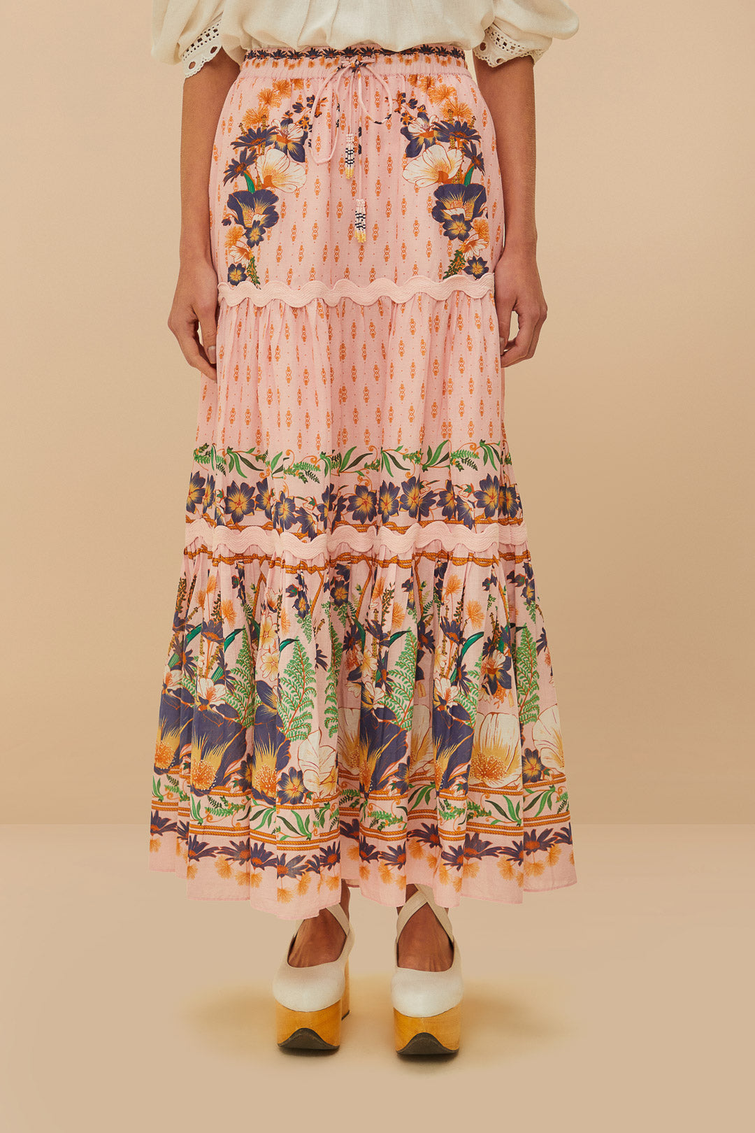 Pink Dream Garden Maxi Skirt