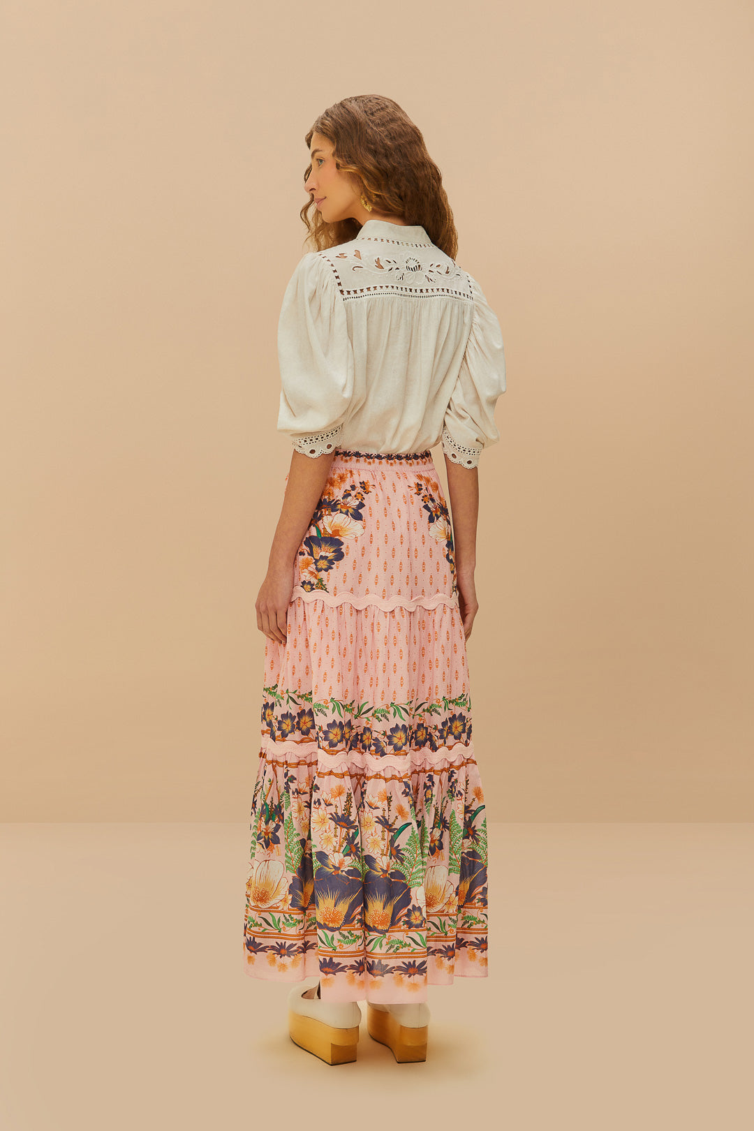 Pink Dream Garden Maxi Skirt