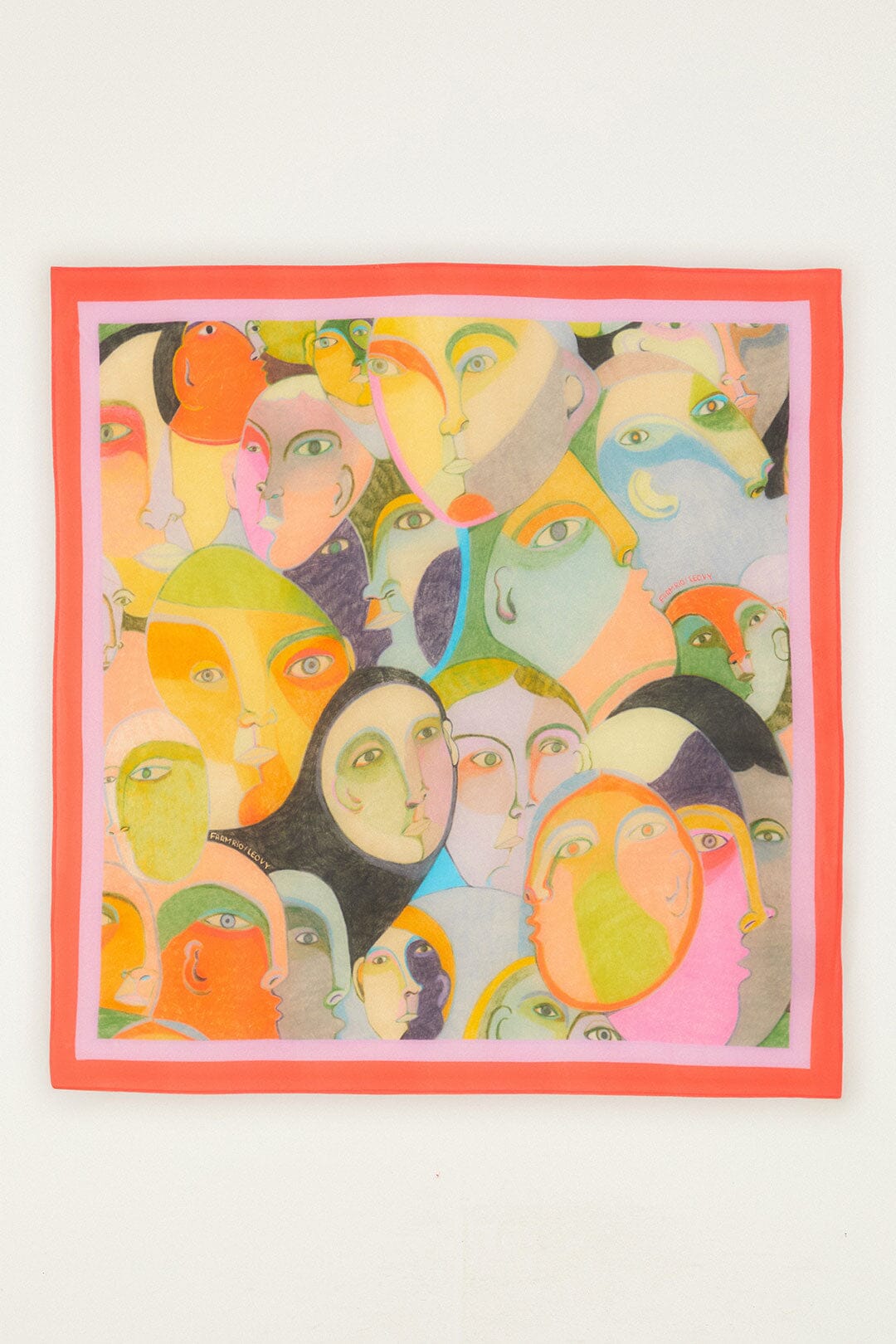 Crowded Series Drawing Scarf