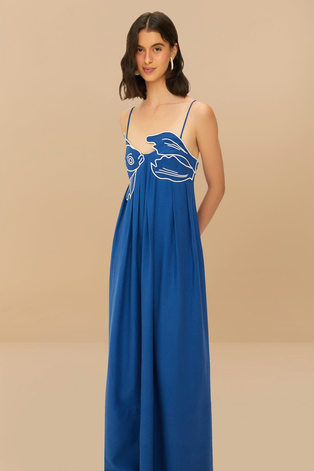 Blue Fish Top LENZING™ ECOVERO™ Euroflax™ Maxi Dress