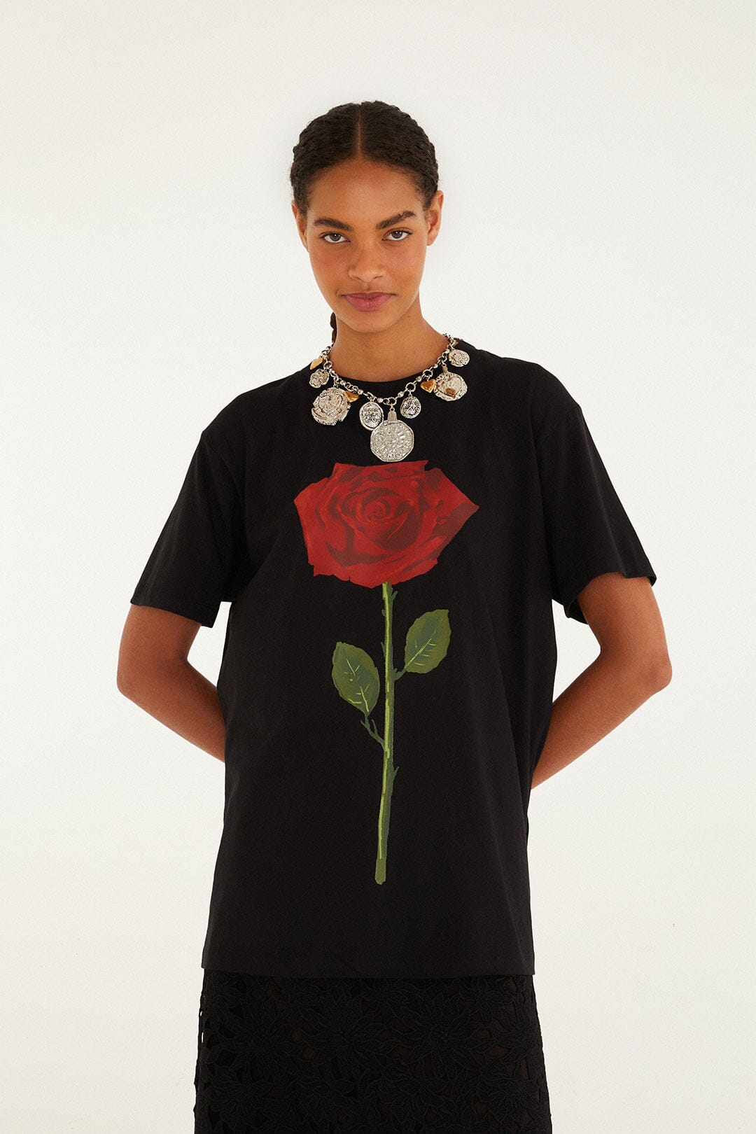 Black Rose Organic Cotton Relaxed T-Shirt