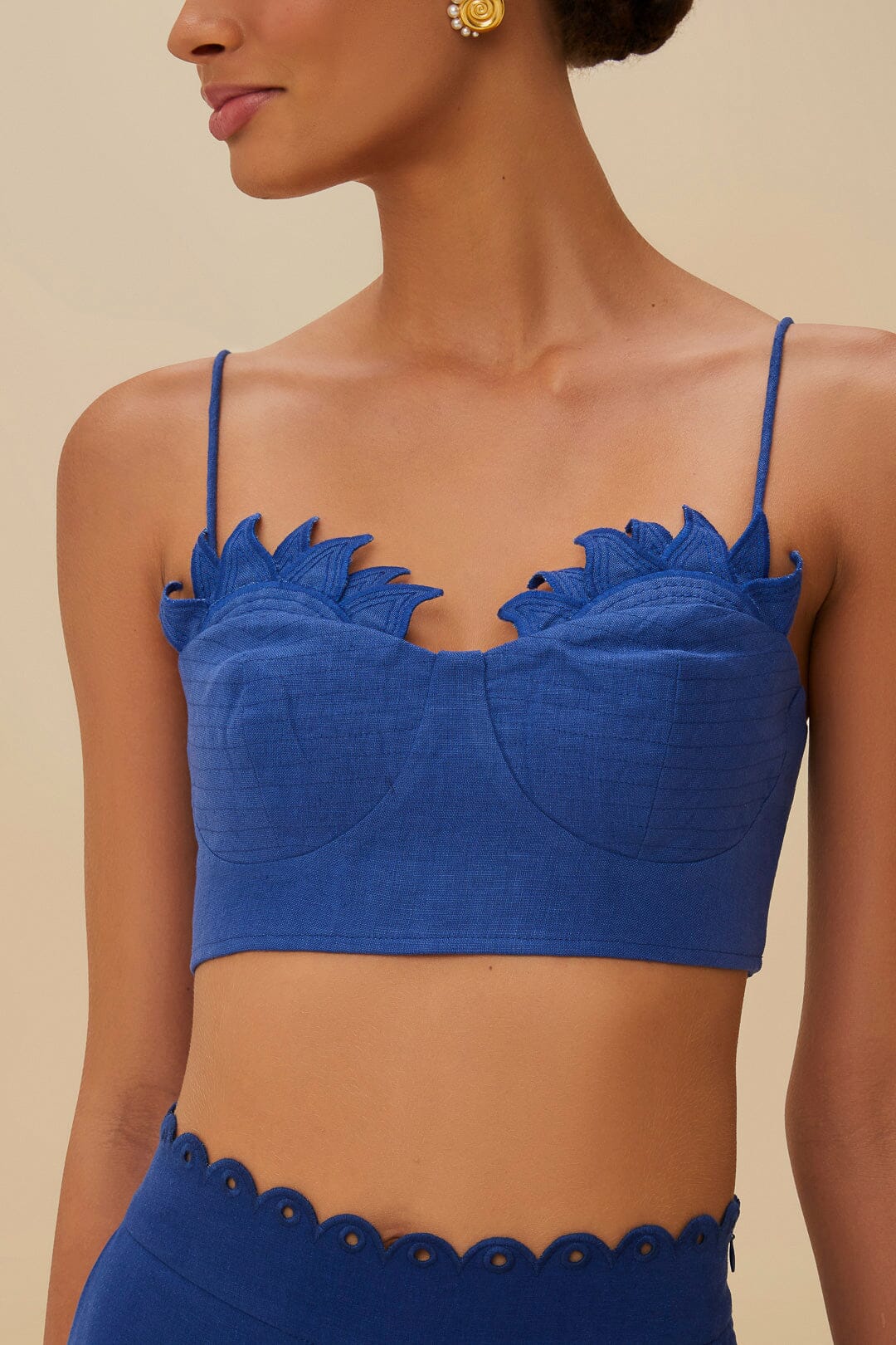 Blue Sunrise Cup Crop Top