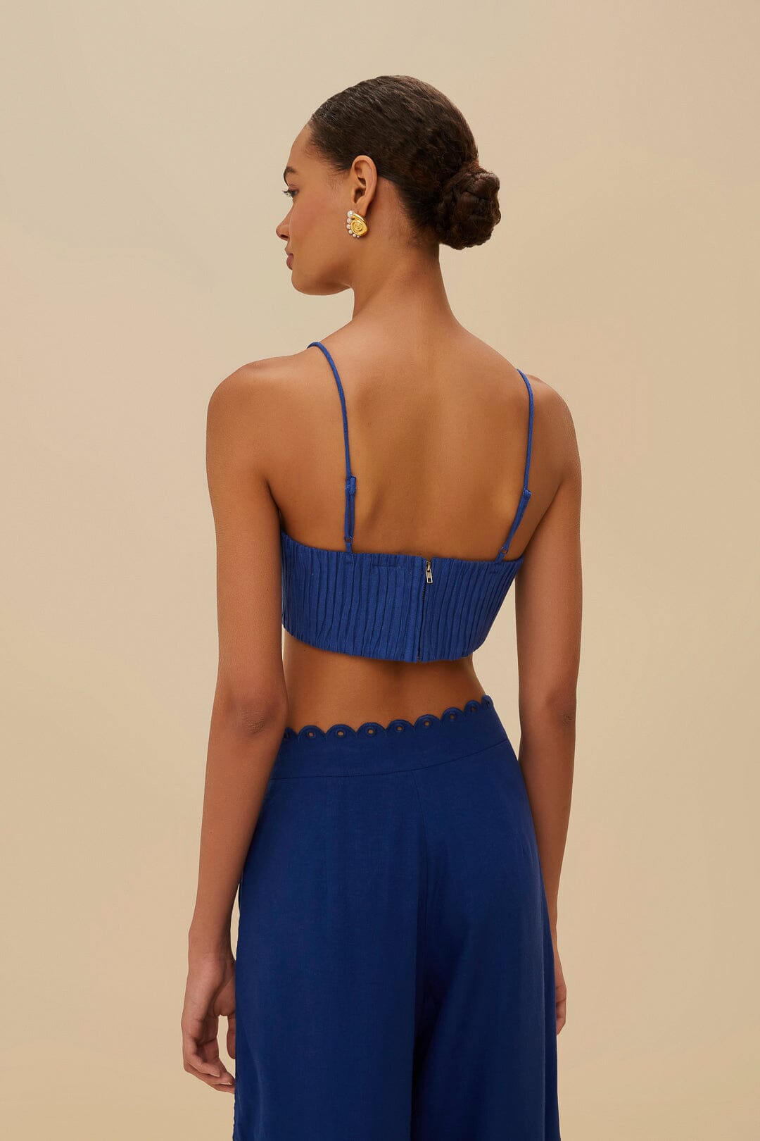 Blue Sunrise Cup Crop Top