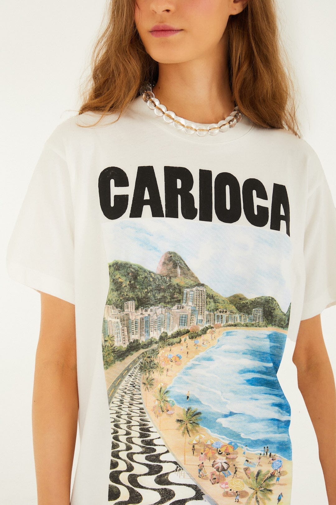Off-White Landscape Carioca Organic Cotton Relaxed T-Shirt
