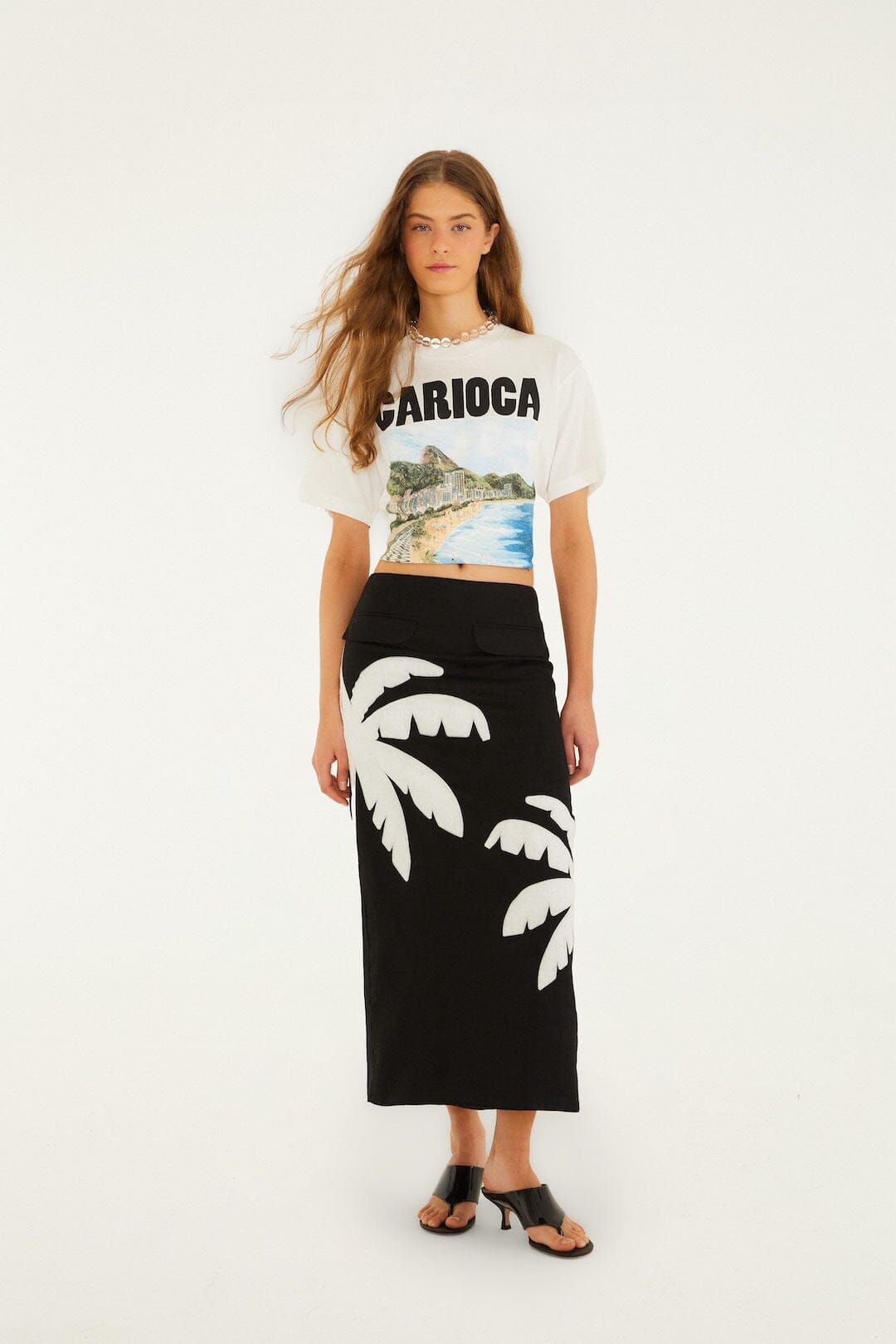 Off-White Landscape Carioca Organic Cotton Relaxed T-Shirt