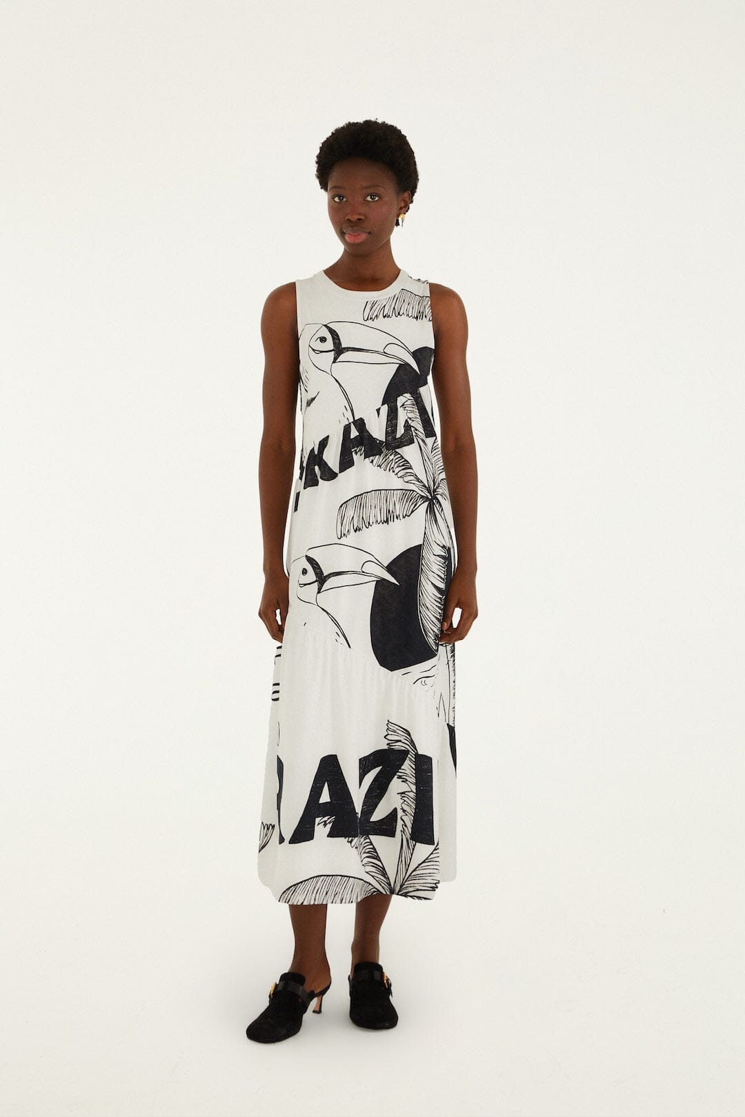 Come To Brasil Patch Midi Dress