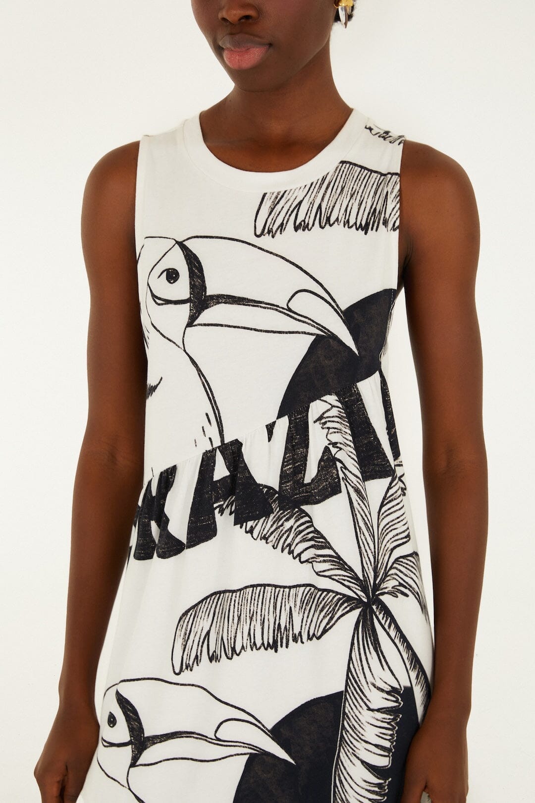 Come To Brasil Patch Midi Dress