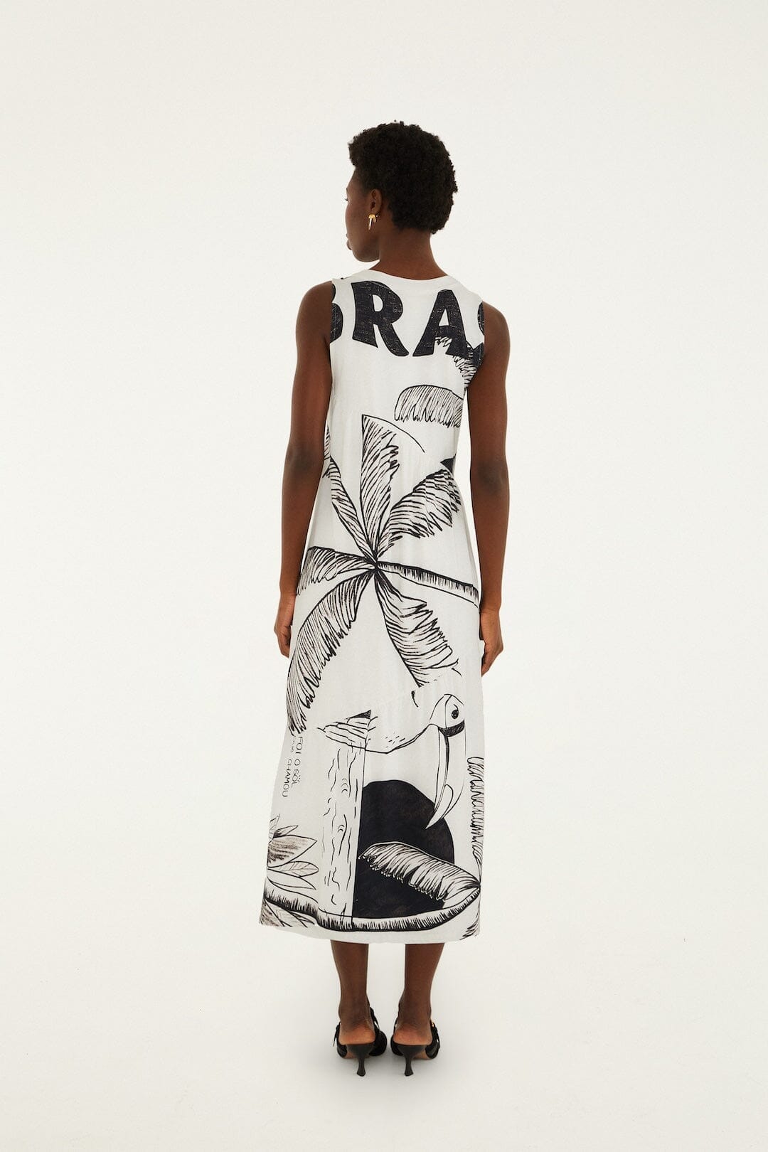 Come To Brasil Patch Midi Dress