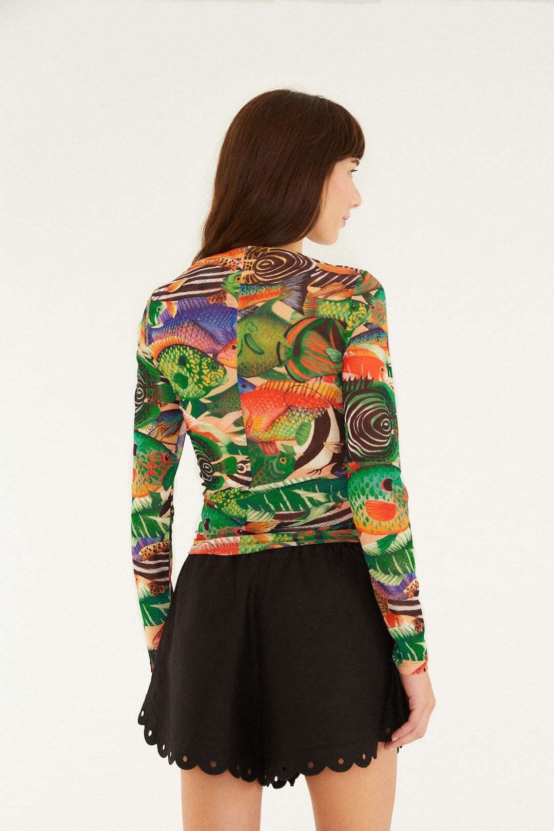 Multicolor Fish Sea Tule Blouse