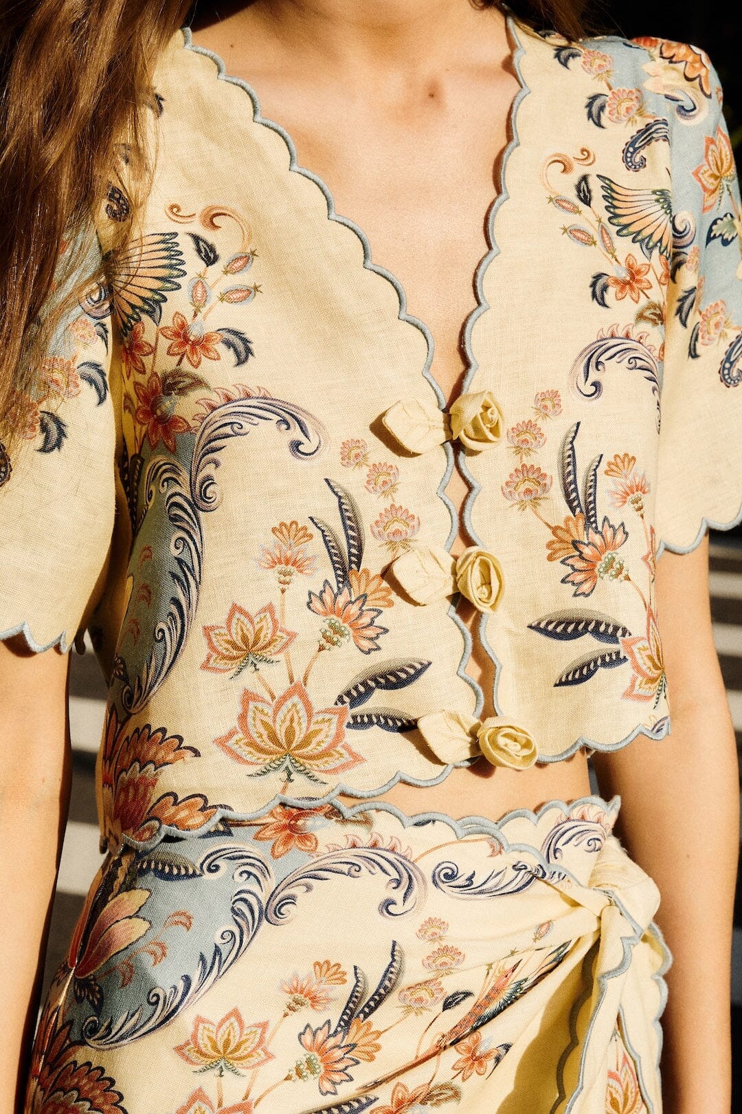 Butter Yellow Boho Beauty Euroflax Premium Linen Top