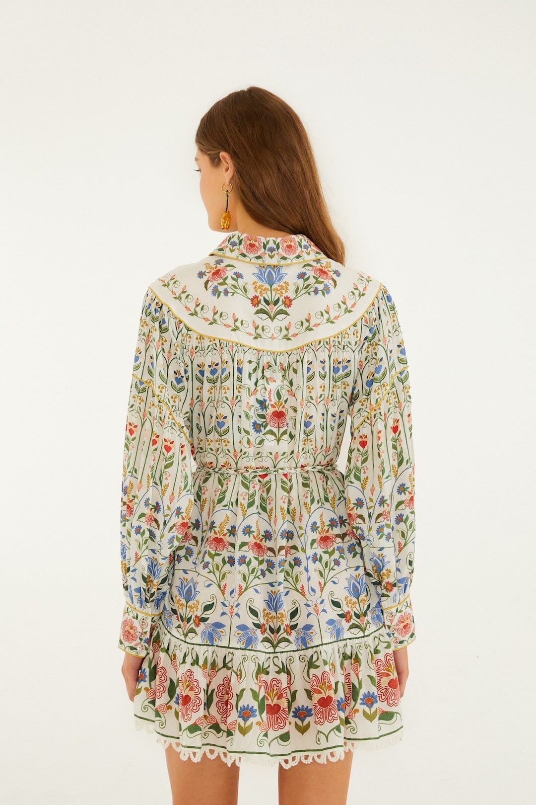 Off-White Stitched Garden Mini Dress