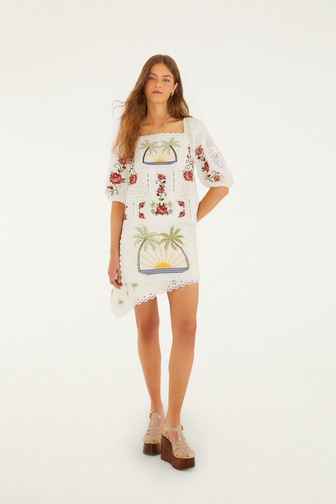 Off-White Tropi Scarf Embroidered Blouse