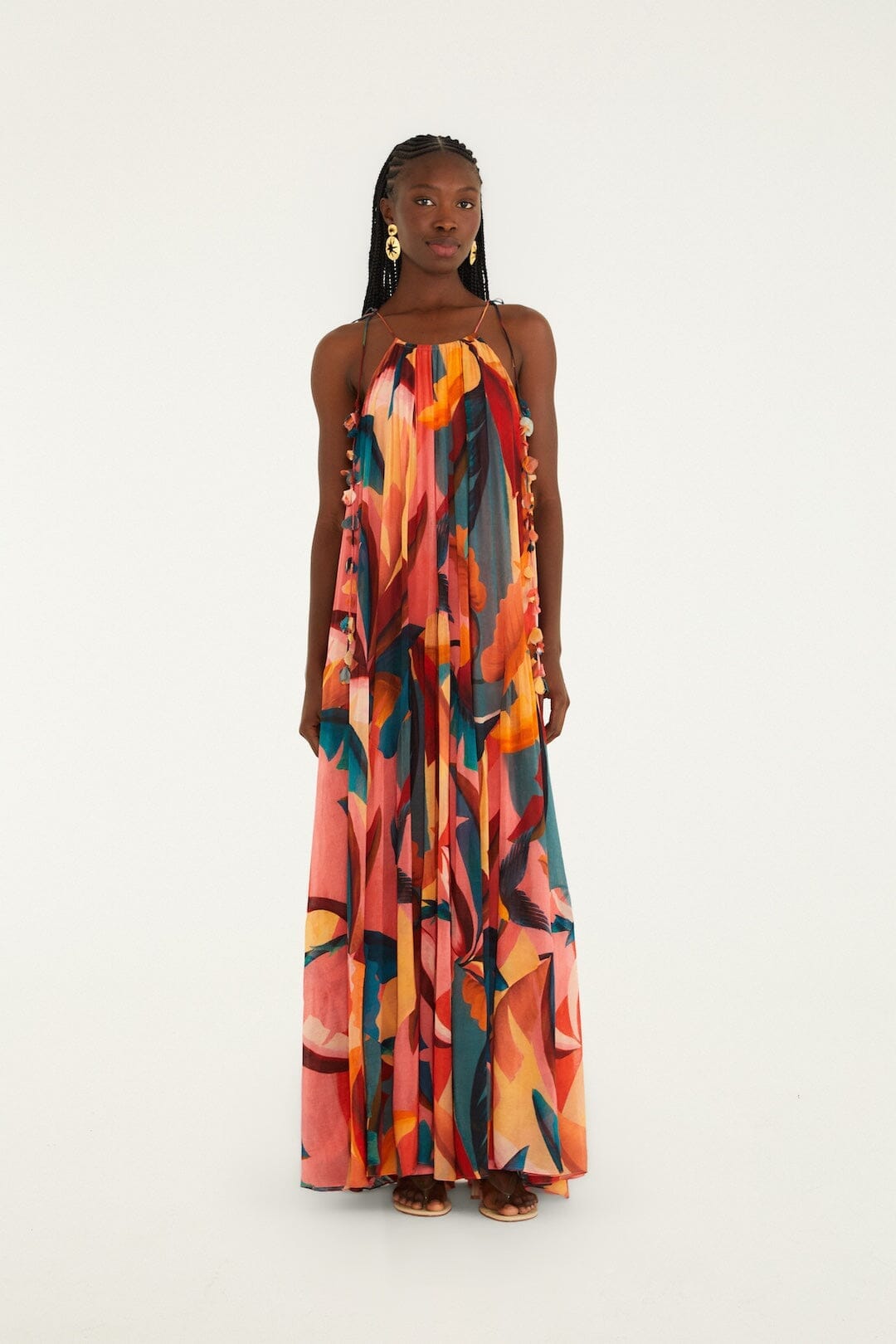 Multicolor Atlantic Rainforest Sleeveless Maxi Dress