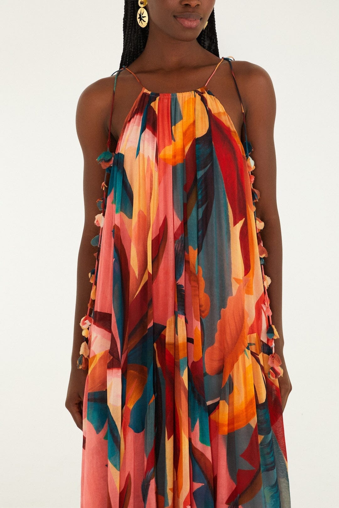 Multicolor Atlantic Rainforest Sleeveless Maxi Dress