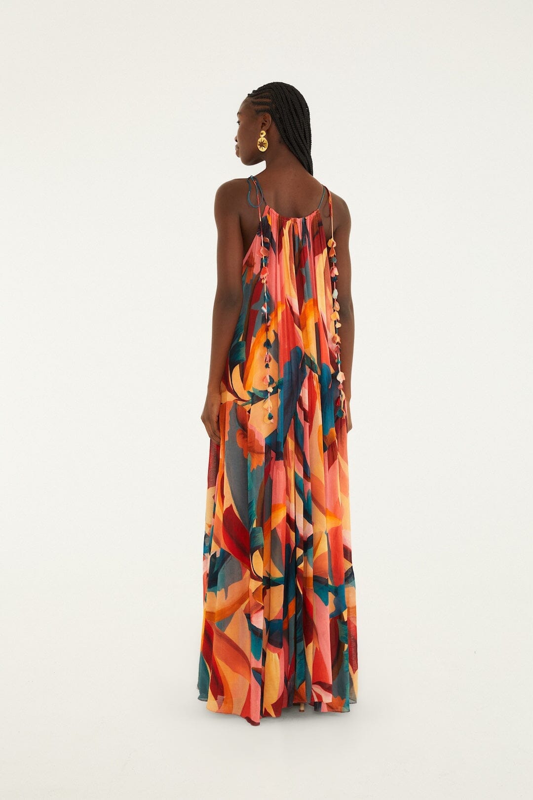 Multicolor Atlantic Rainforest Sleeveless Maxi Dress