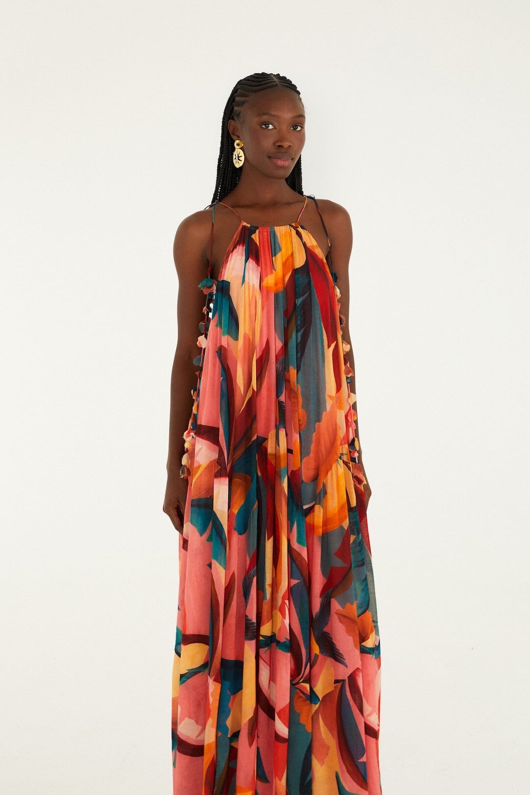 Multicolor Atlantic Rainforest Sleeveless Maxi Dress