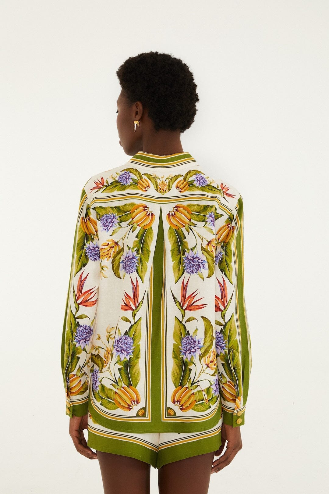 Sand Tropical Scarf Lenzing Ecovero Euroflax Shirt