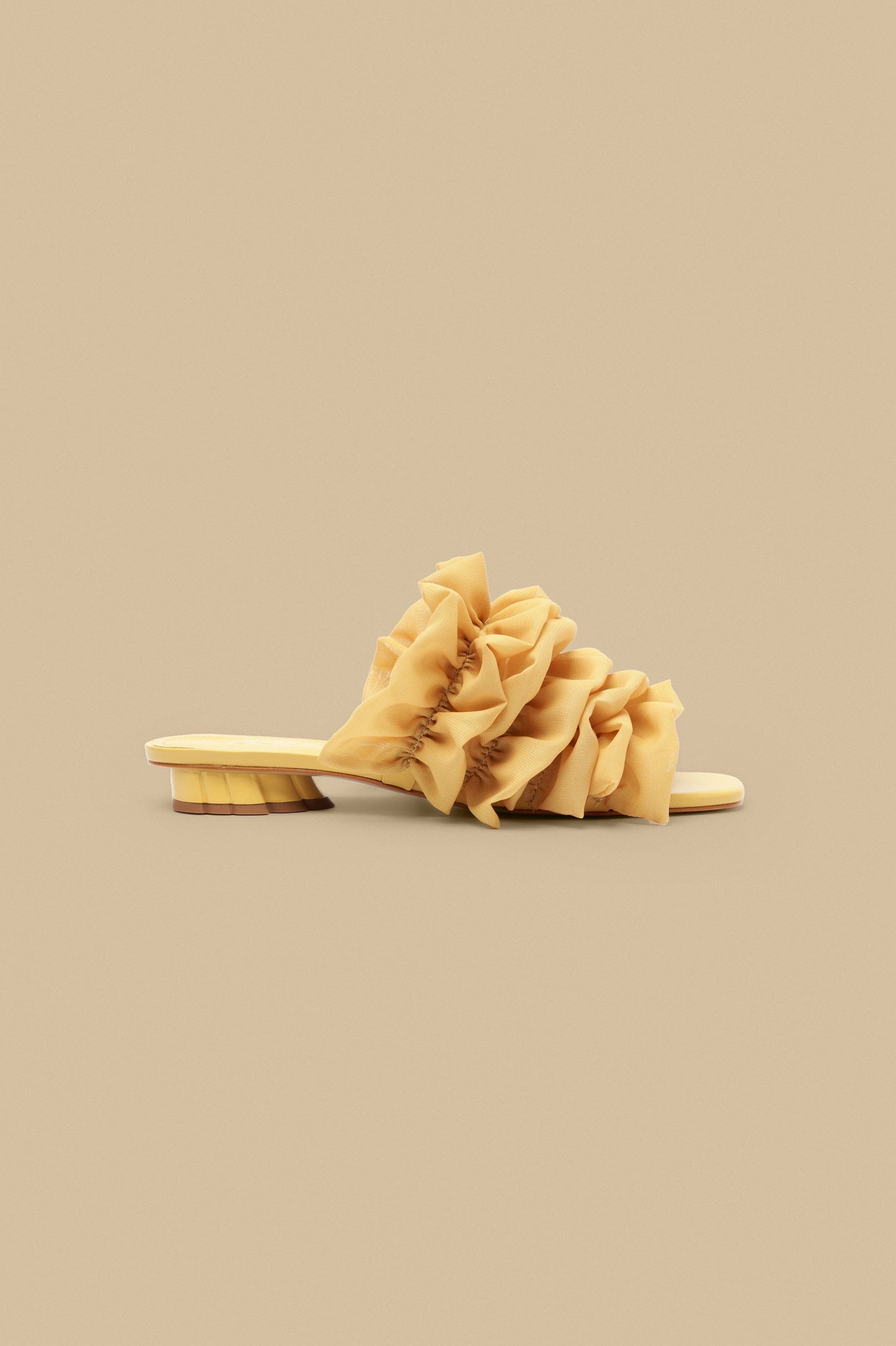 Buttermilk Ruffled Flat Sandal
