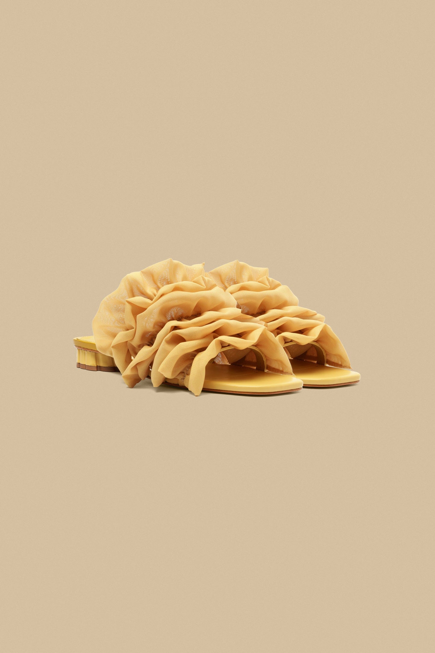Buttermilk Ruffled Flat Sandal