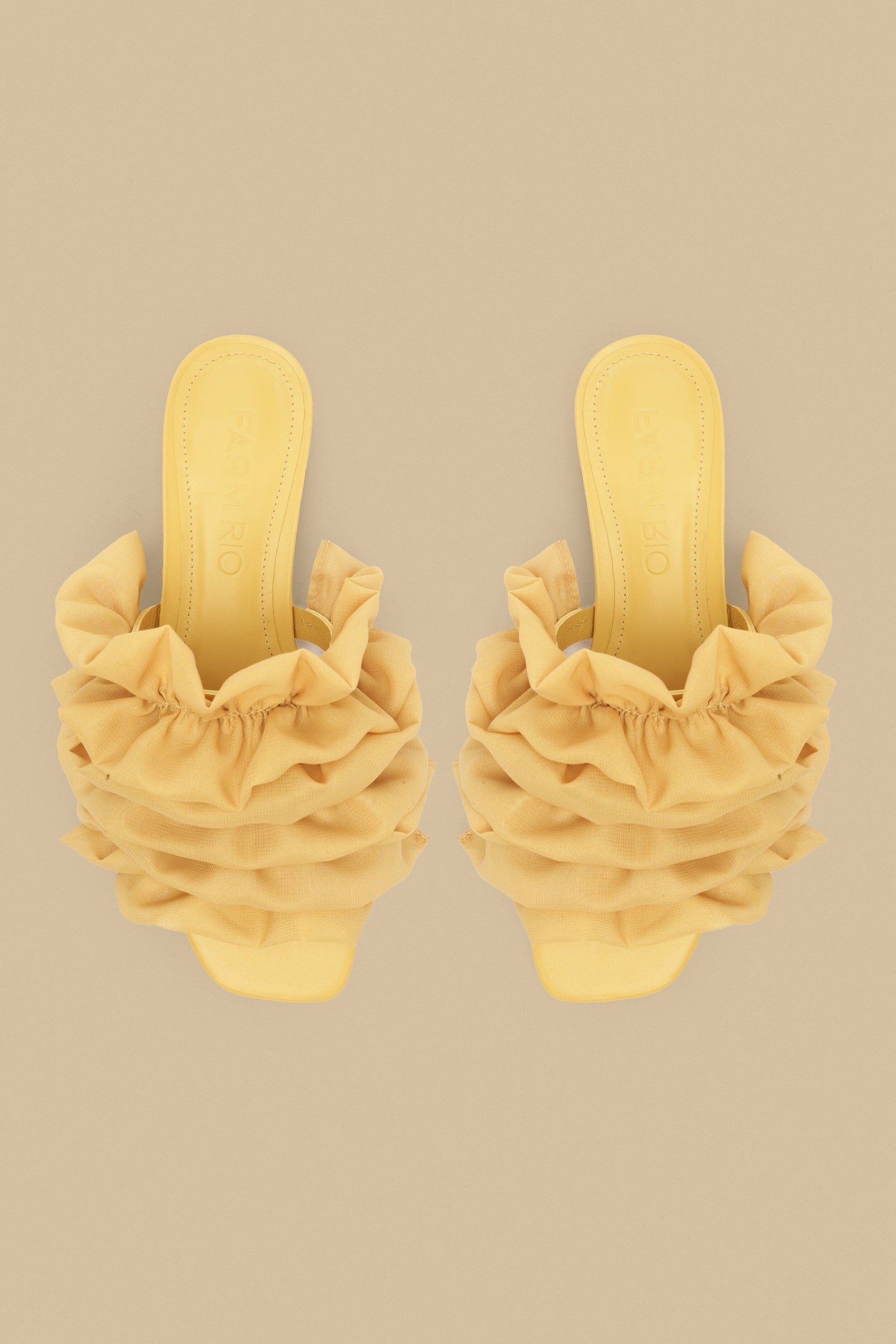 Buttermilk Ruffled Flat Sandal