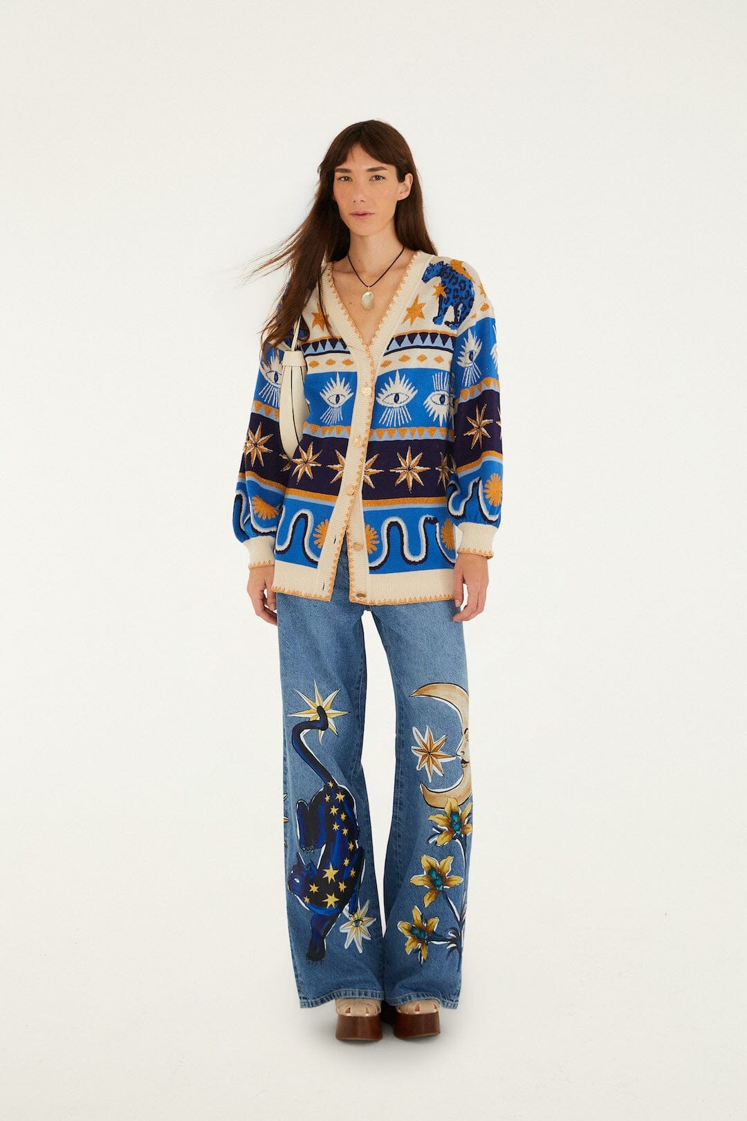 Mixed Mystical Ainika Buttoned Knit Cardigan