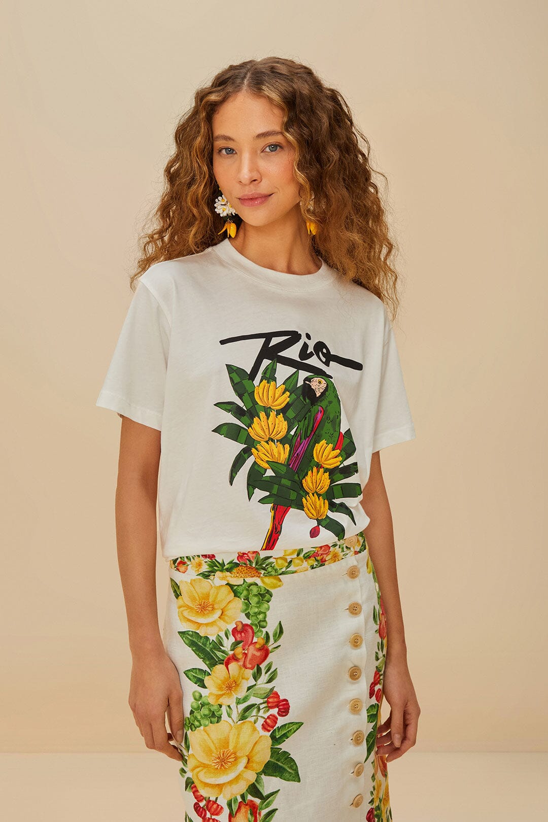 Off-White Rio Macaw Organic Cotton T-Shirt